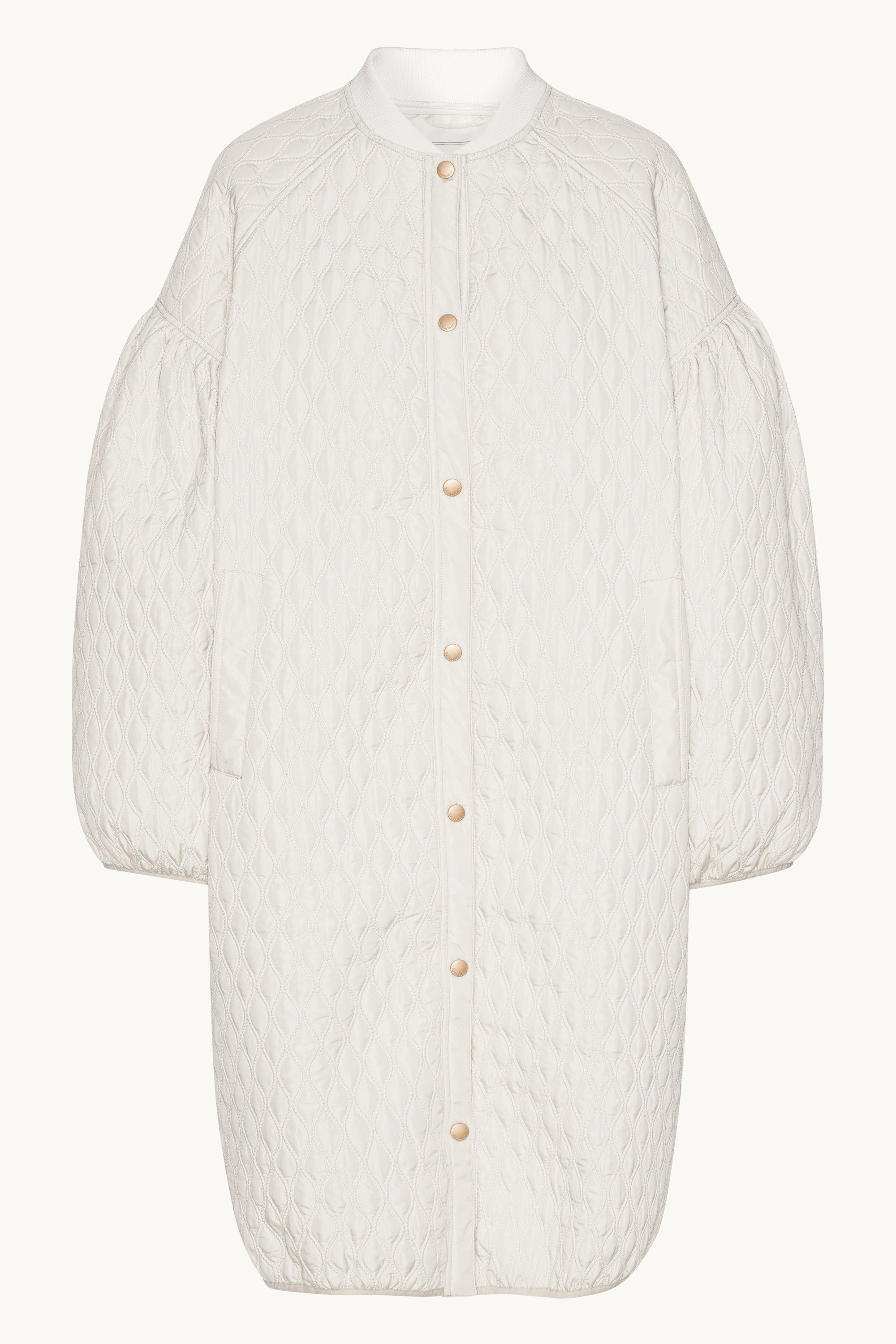 Lang Quilt Jakke - Milk Creme