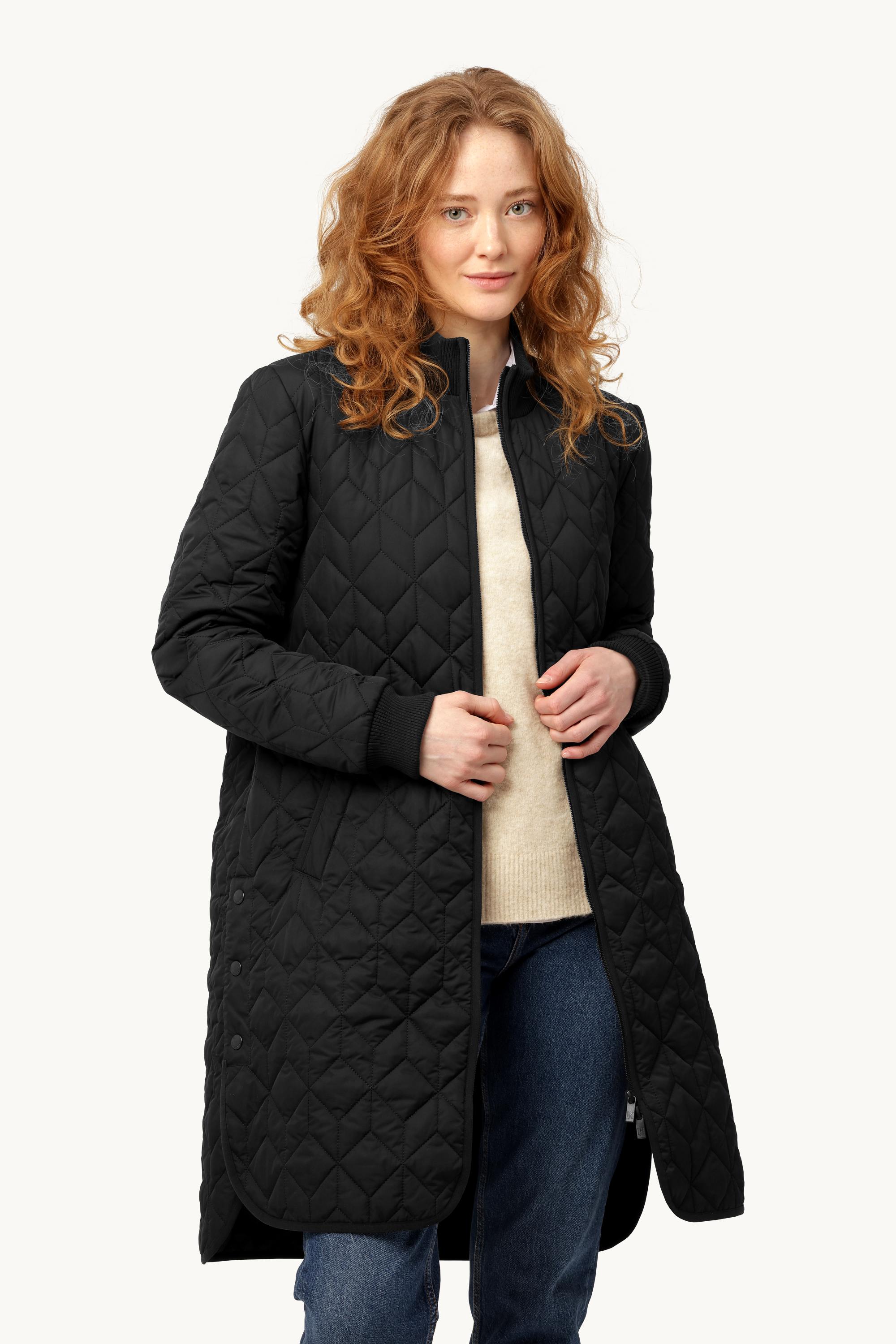 Lang Quiltet Jakke - Black