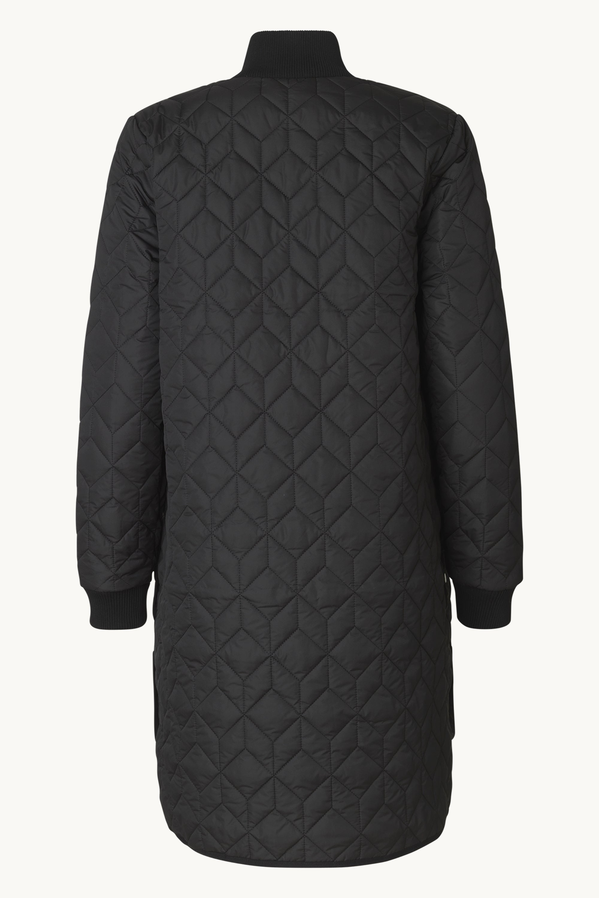 Lang Quiltet Jakke - Black