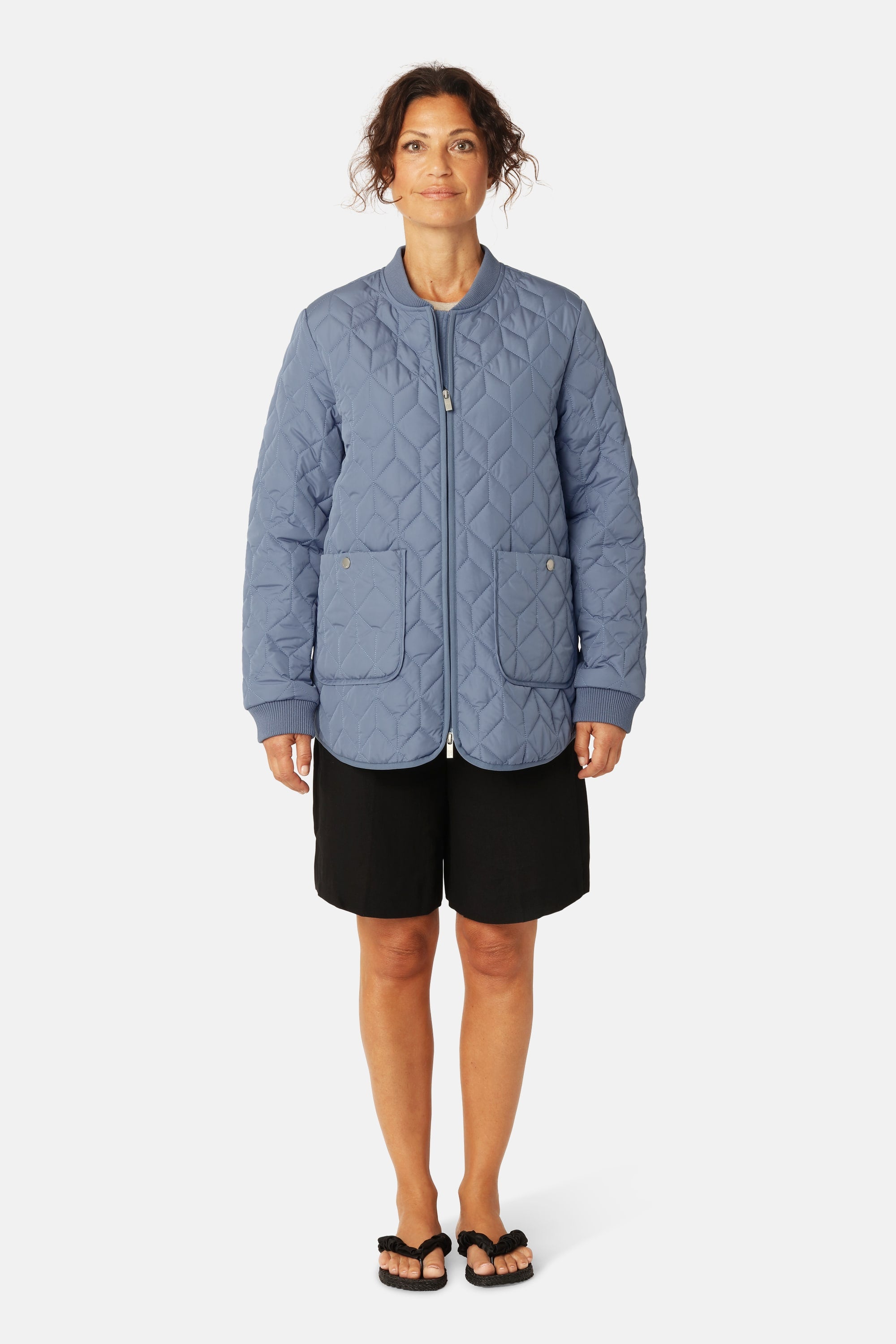 Quilt Jacket - Grey Blue