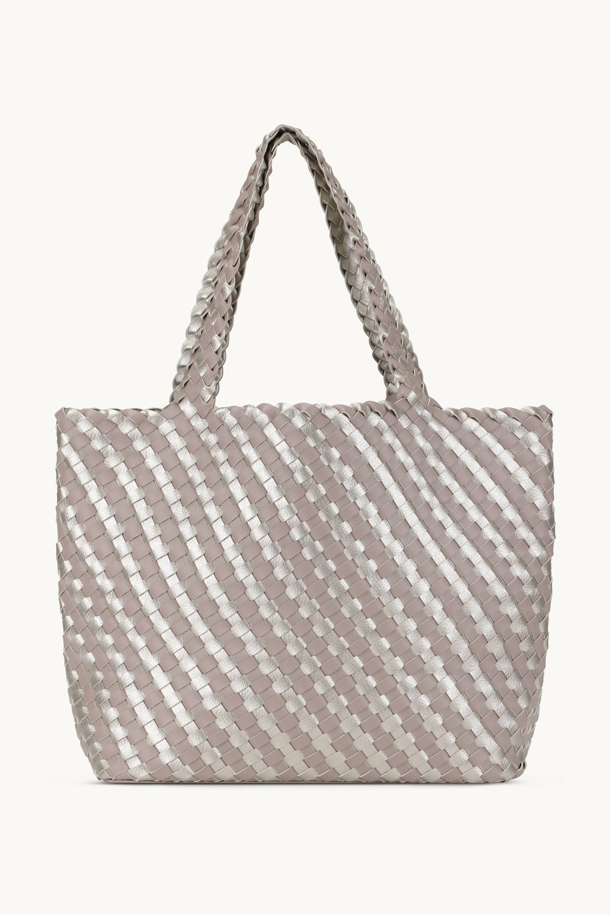 Tote Bag Flettet - Atmosphere Platin