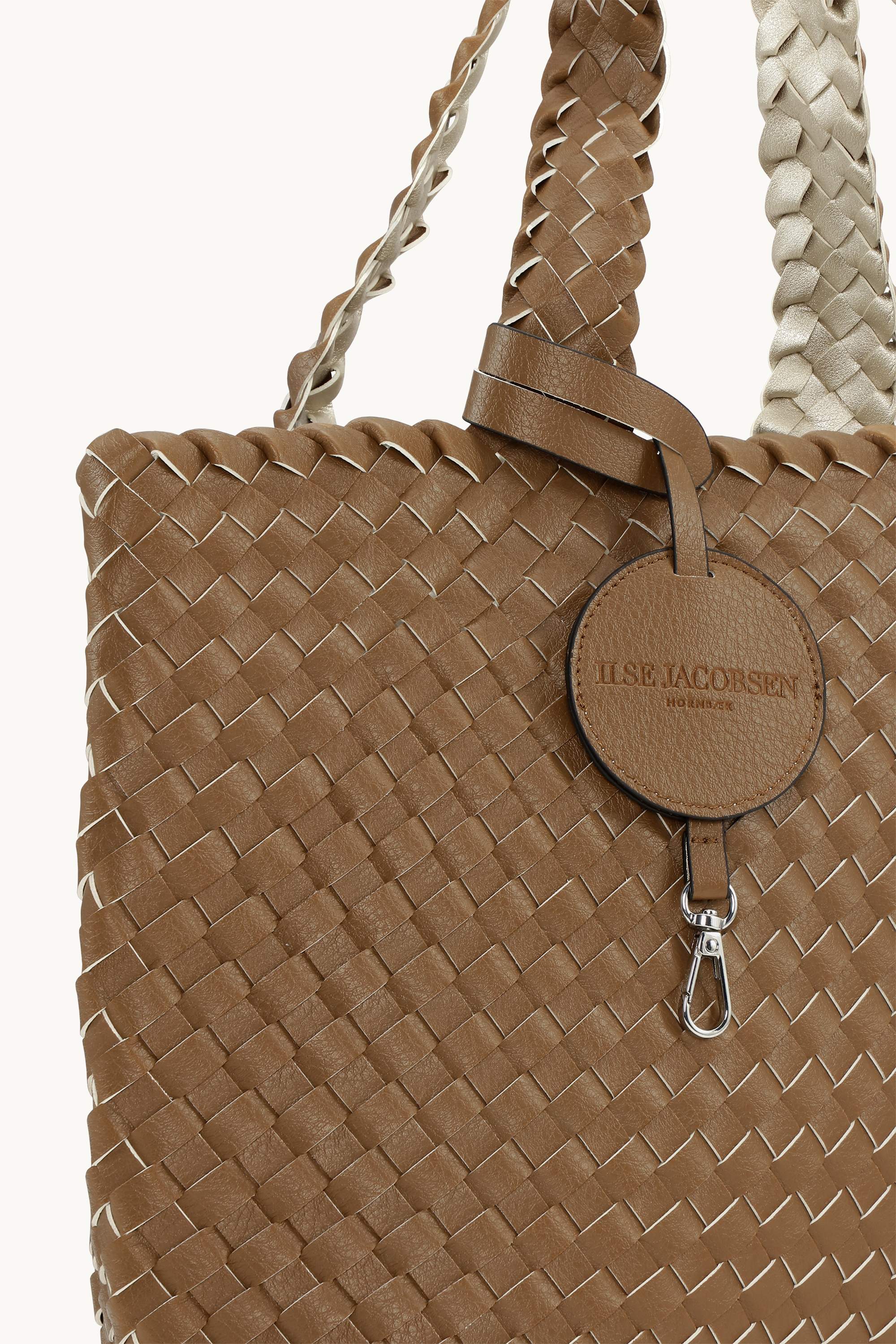 Tote Bag Flettet - Goldy Sand Dollar Metallic