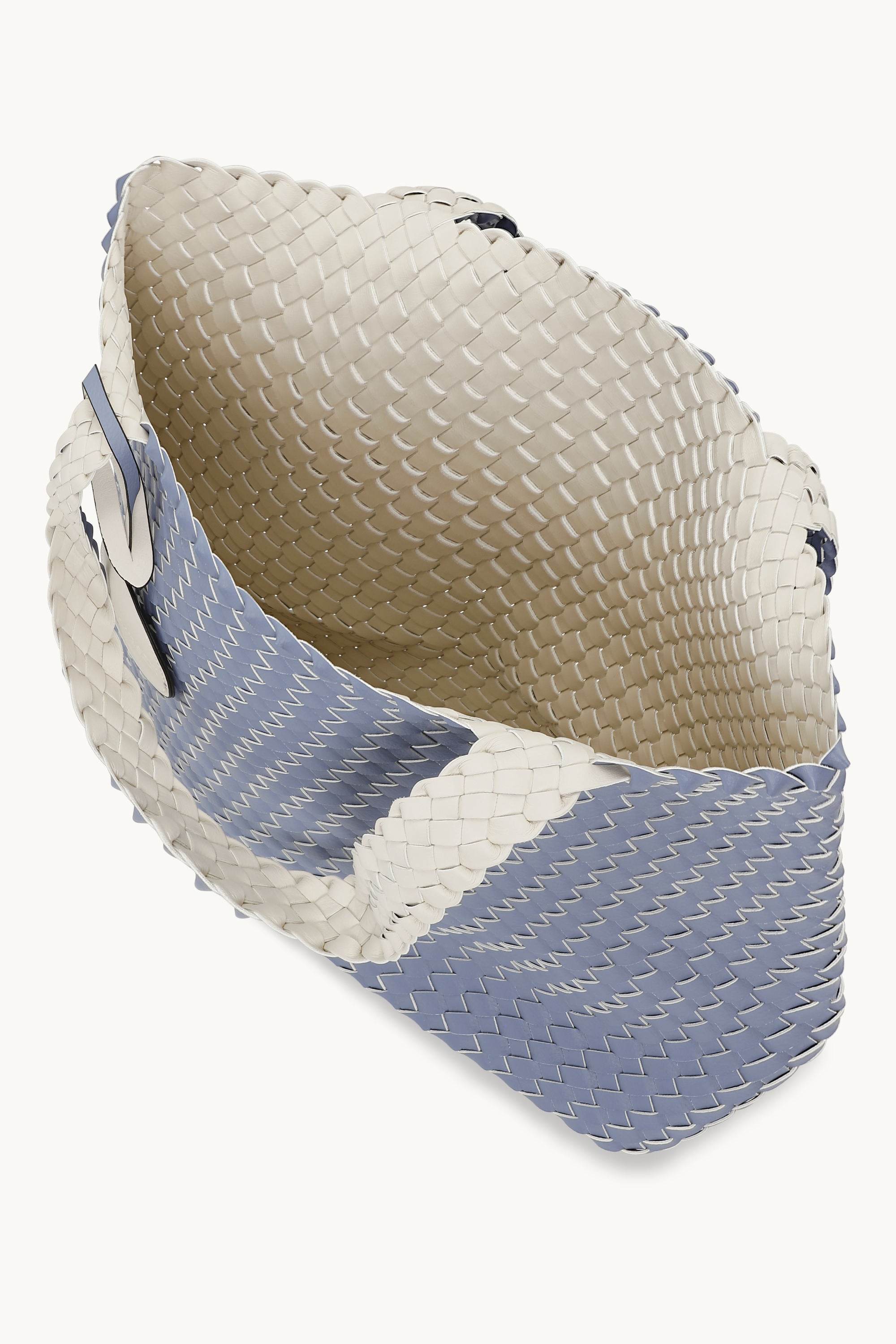 Tote Bag Flettet - Blue Cloud Egg White