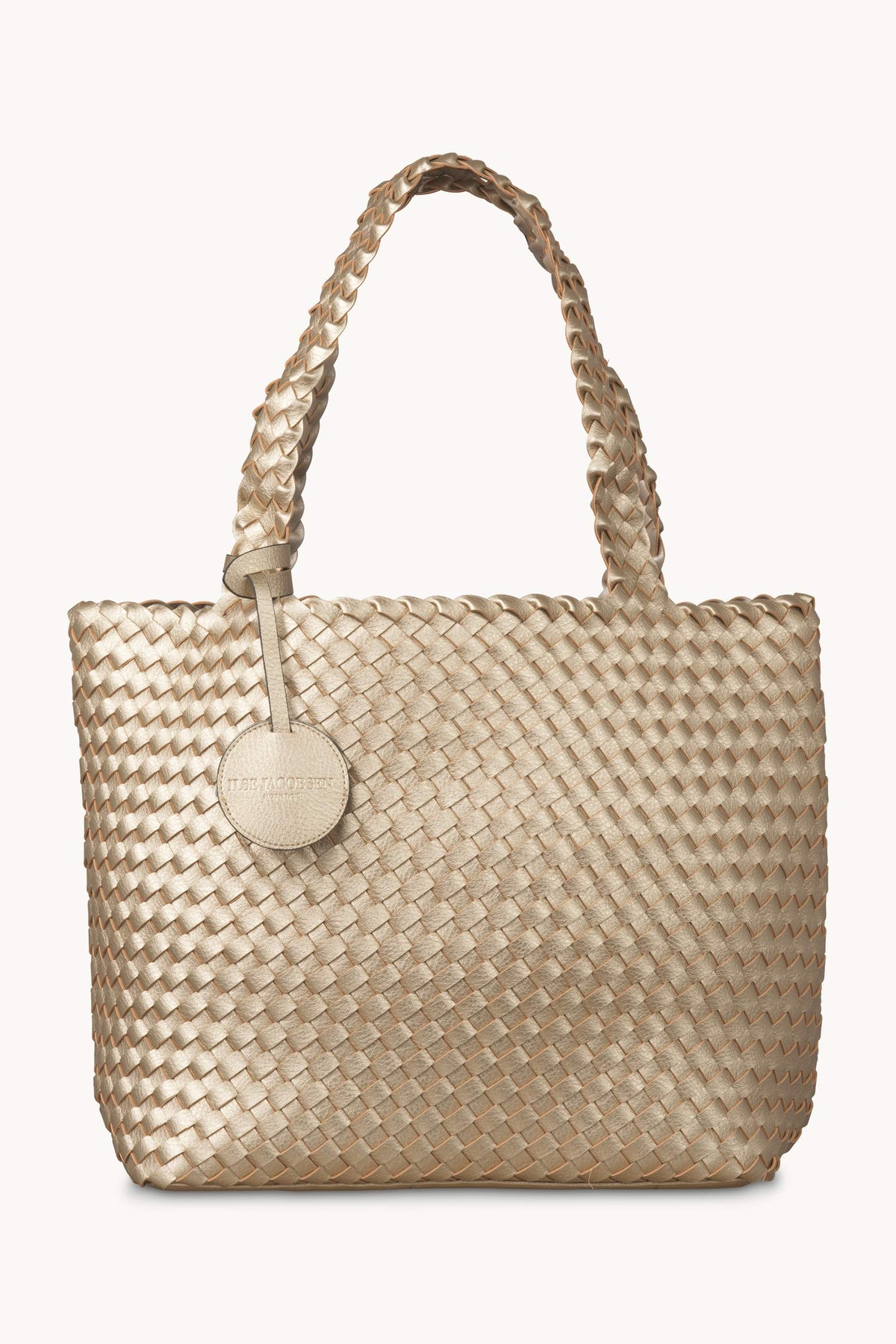 Flettet Tote Bag - Platin Silver