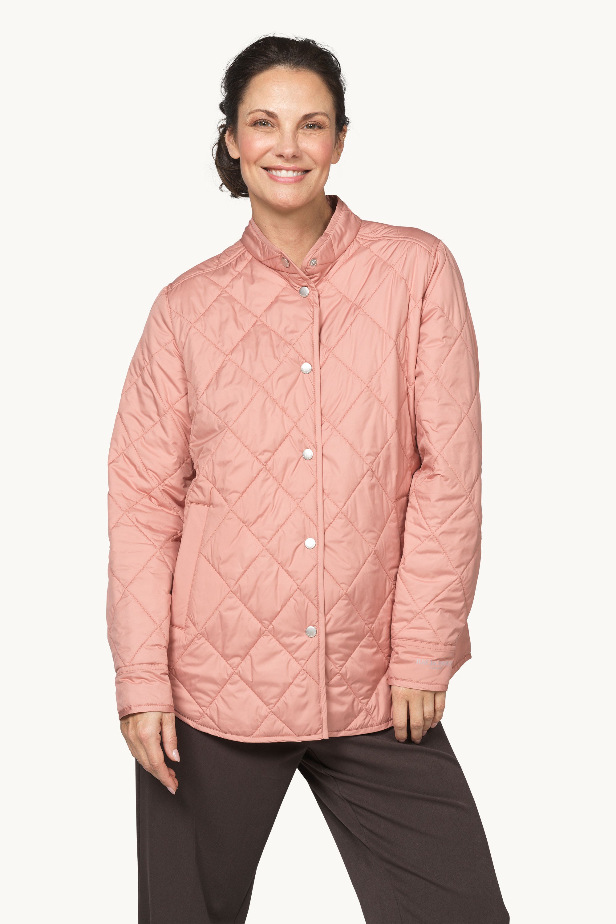Quilted Shirt Jacket - Ash Rose