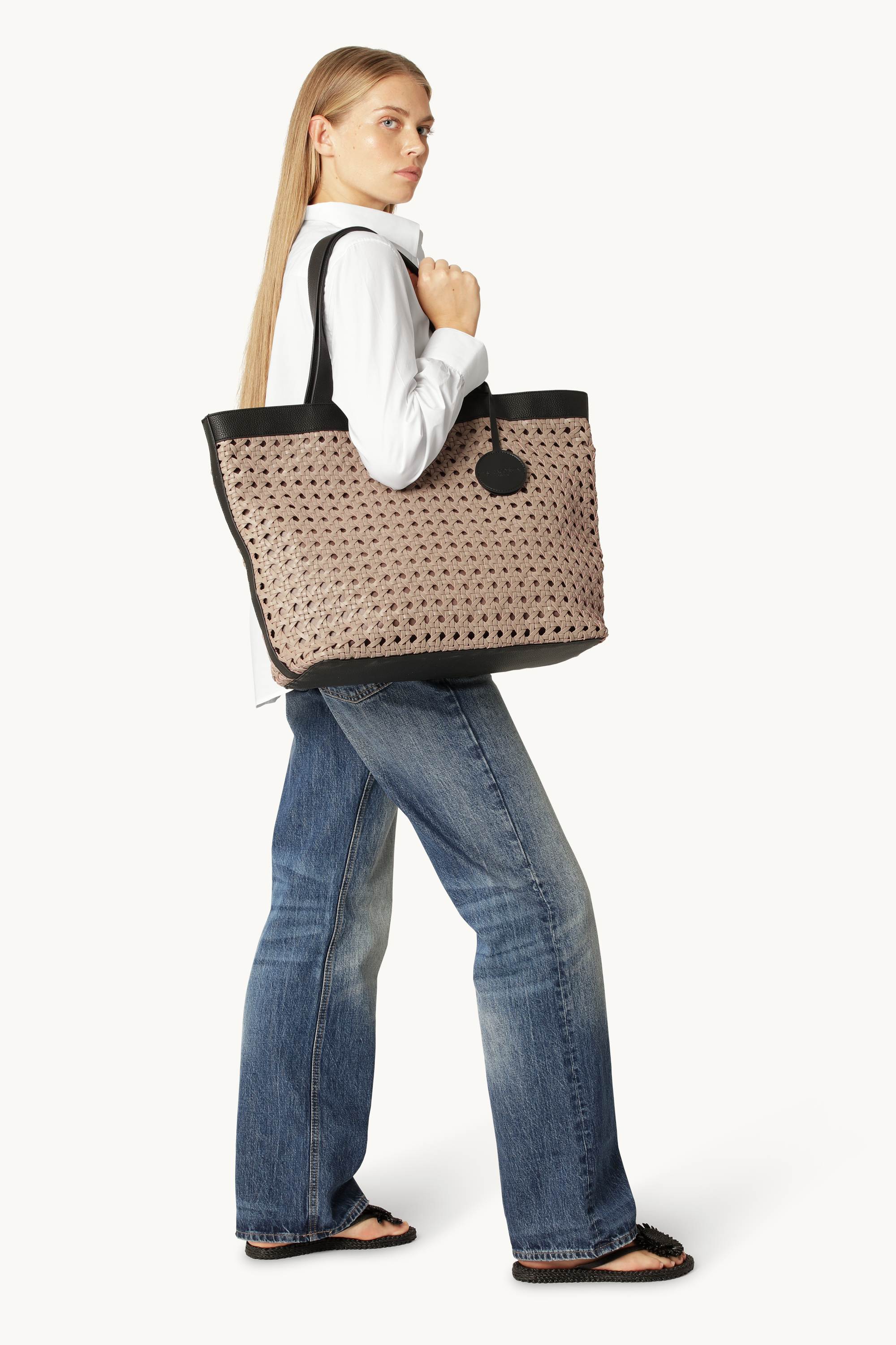 Stor Strandtaske - Sand Pile Black