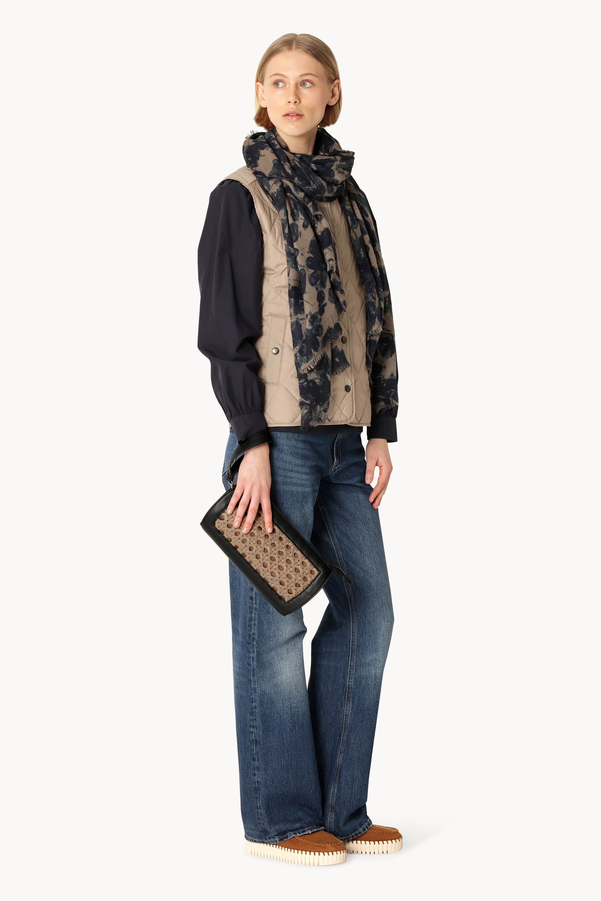 Braided Clutch - Mocca Black