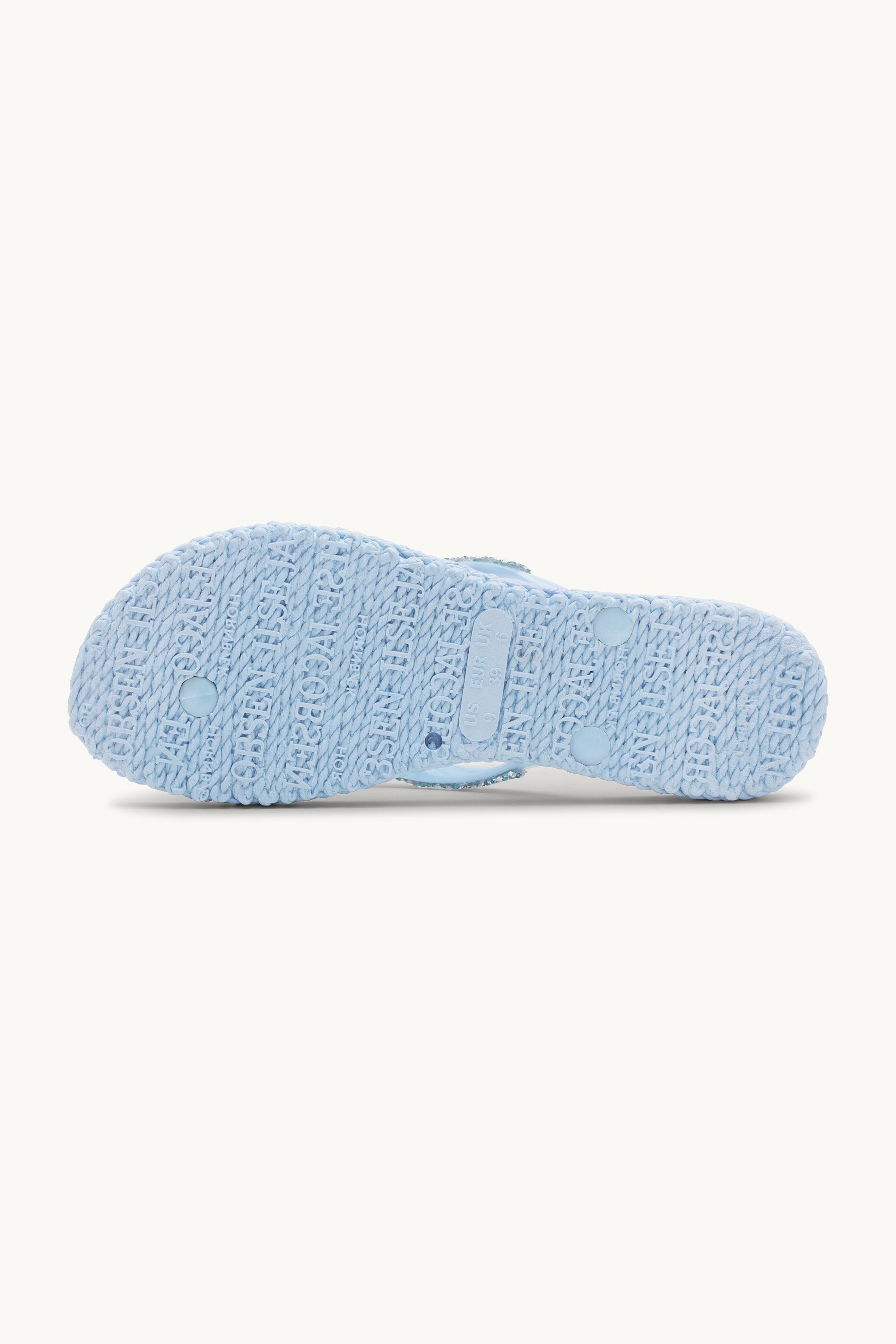 Flip Flops With Rhinestones - Blue Bell