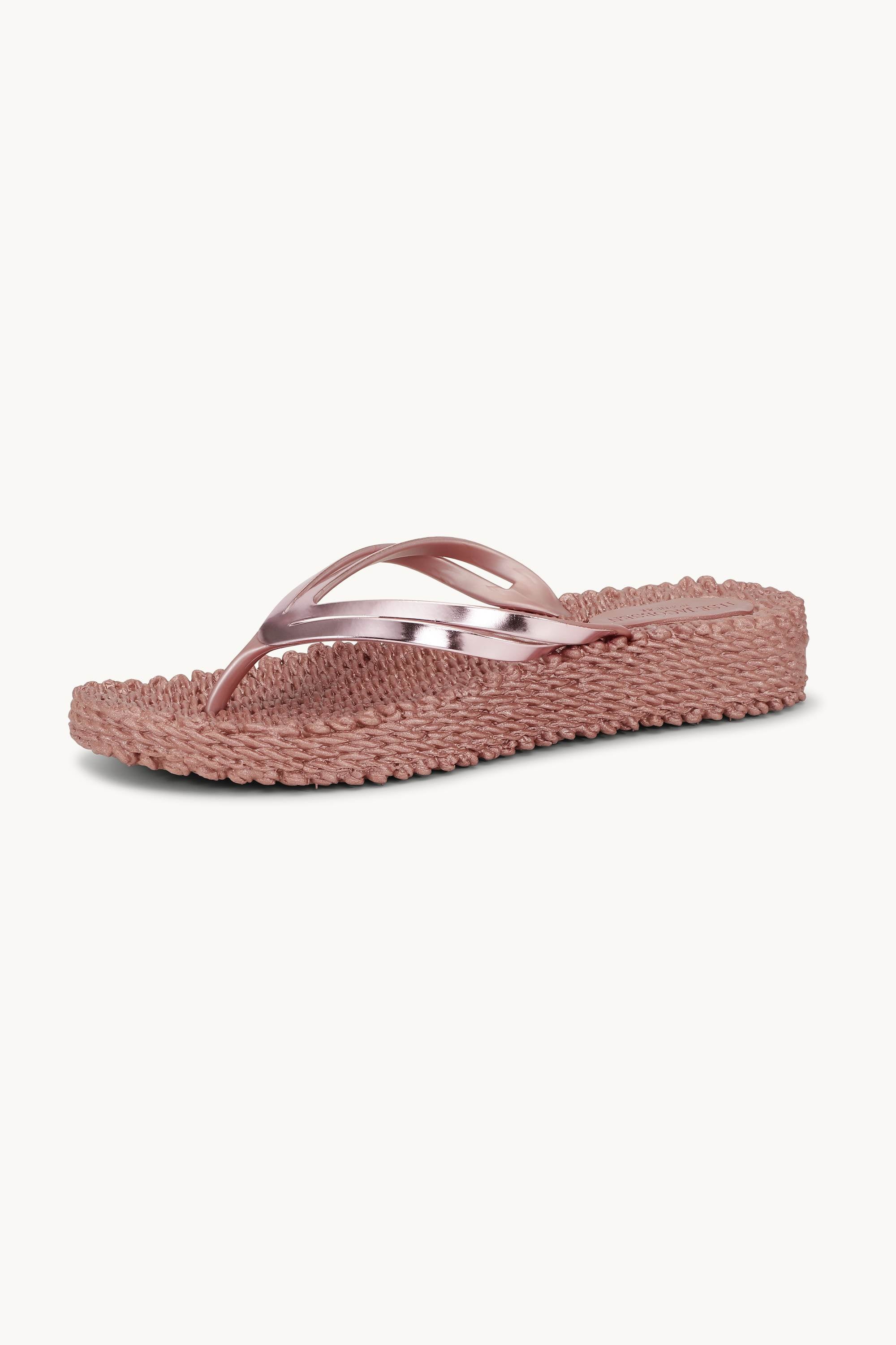 Platform Klipklapper Metallic - Rose Gold