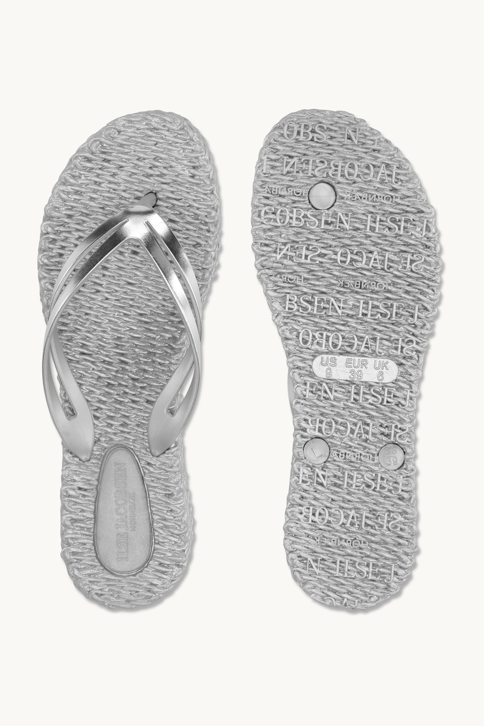 Platform Klipklapper Metallic - Silver