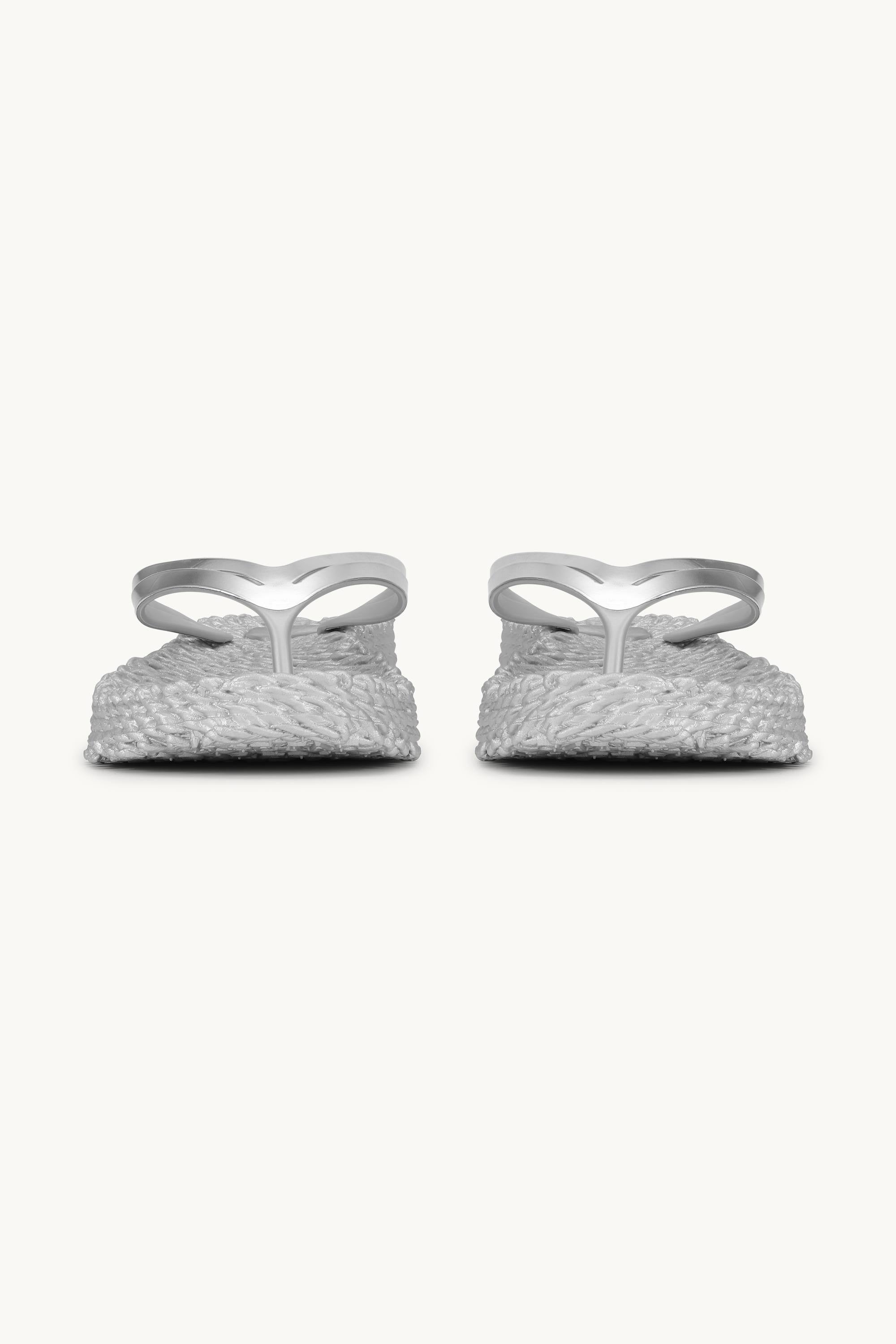 Platform Klipklapper Metallic - Silver