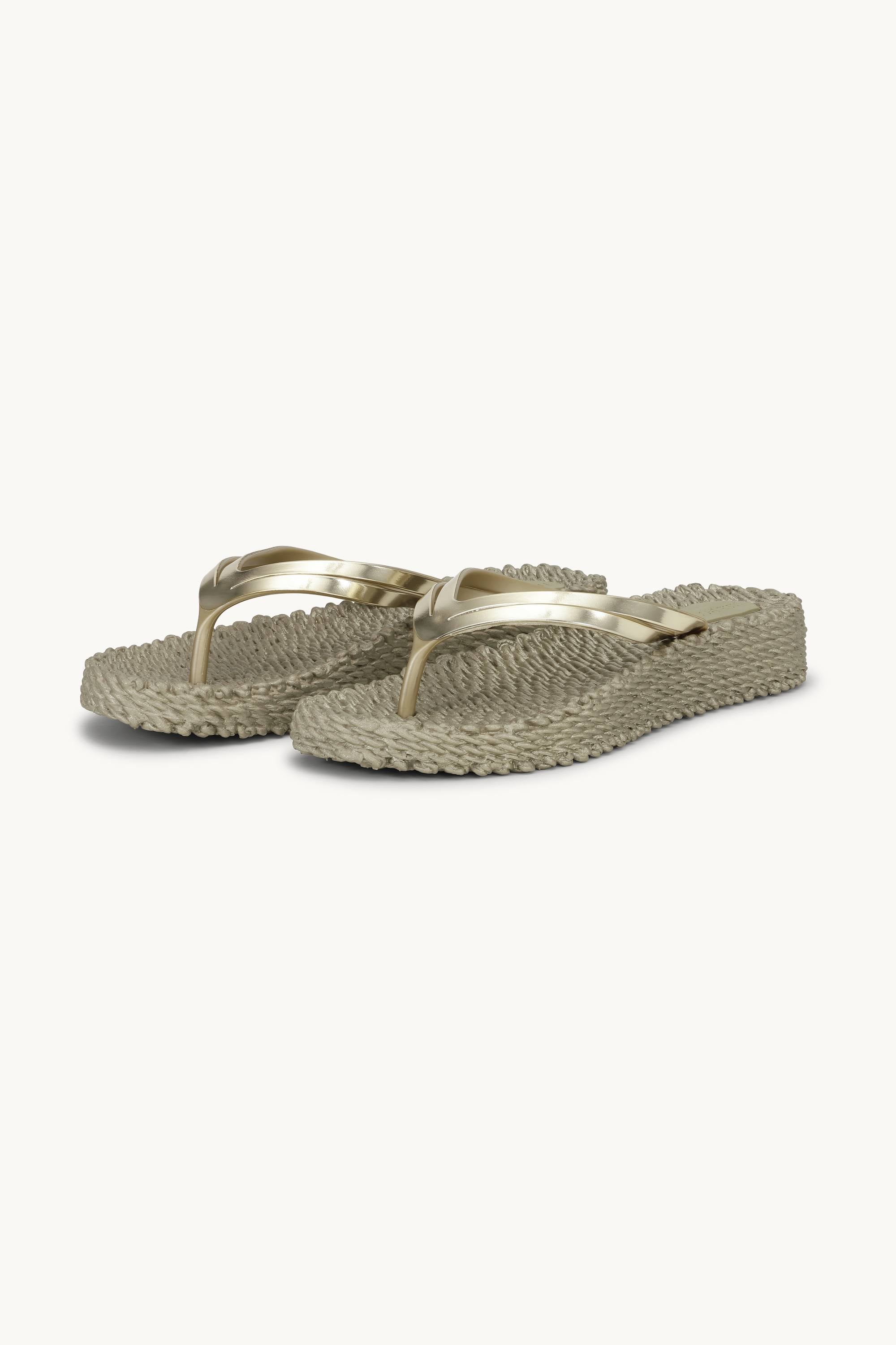 Platform Klipklapper Metallic - Platin