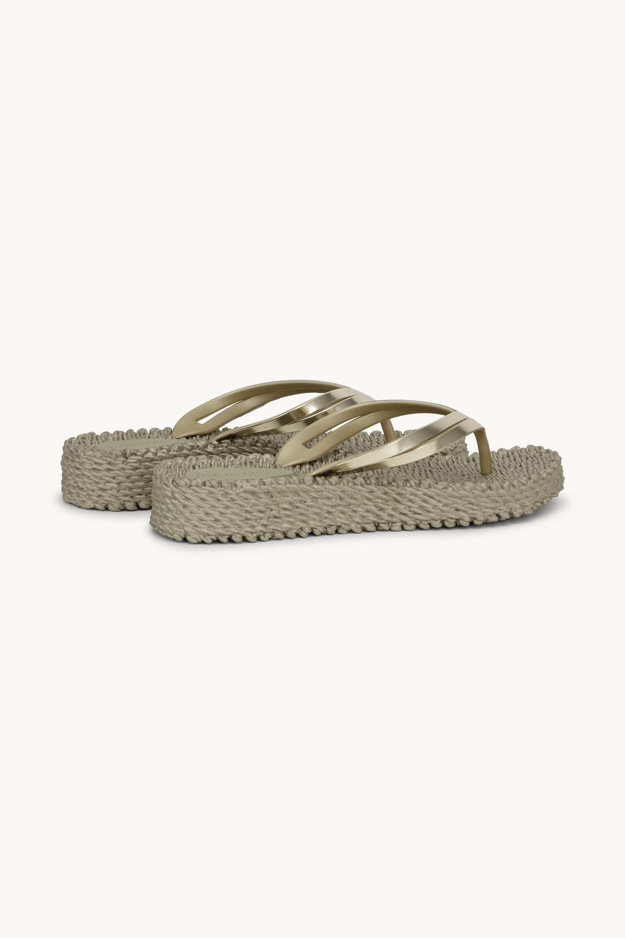 Platform Klipklapper Metallic - Platin