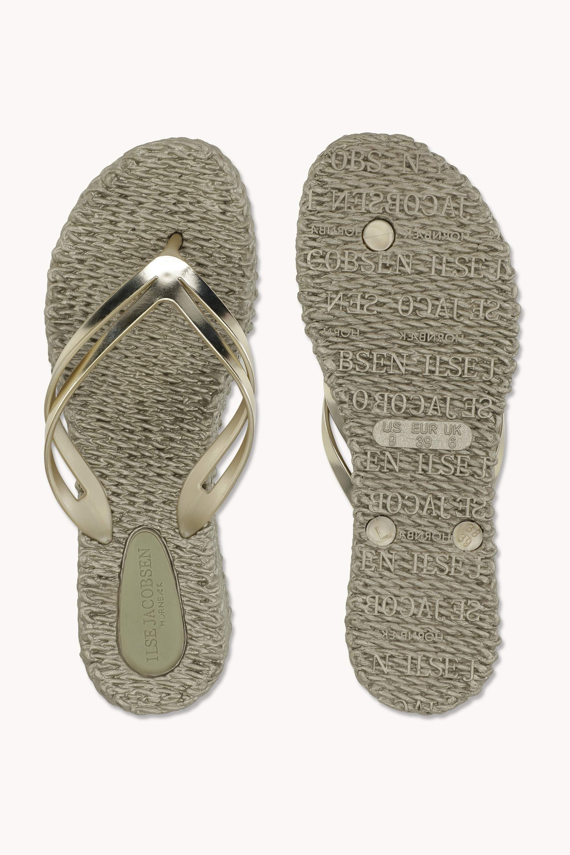 Platform Klipklapper Metallic - Platin