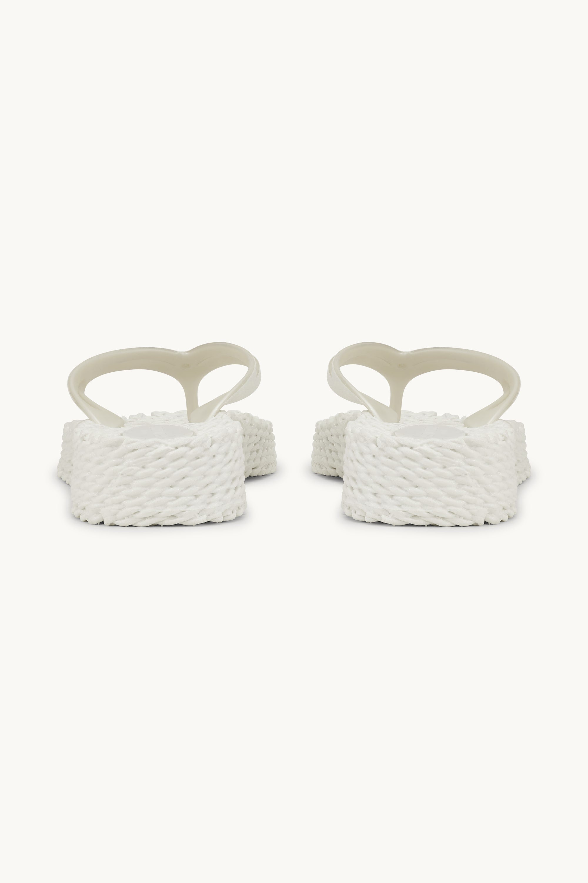 Platform Klipklapper Glitter - Creme