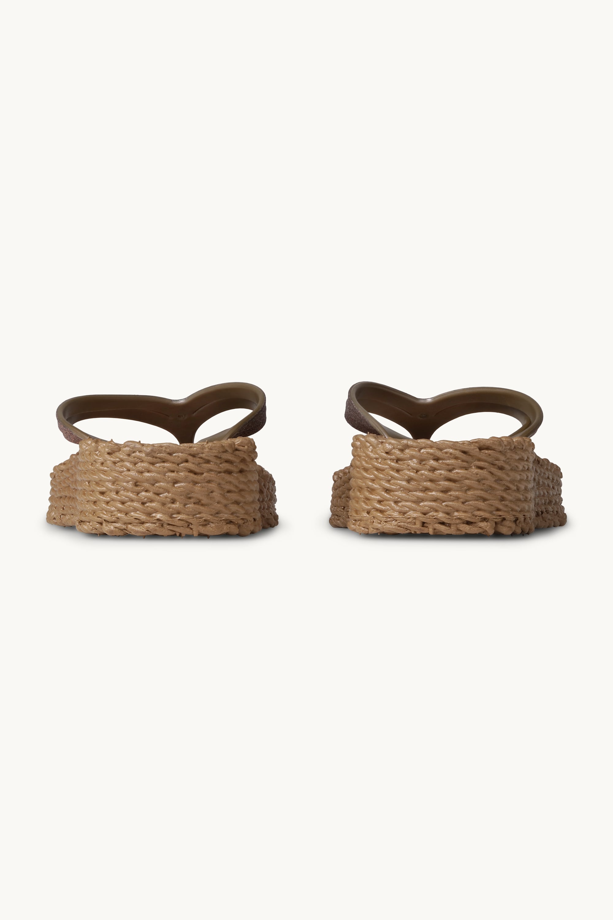 Platform Klipklapper Glitter - Mocca