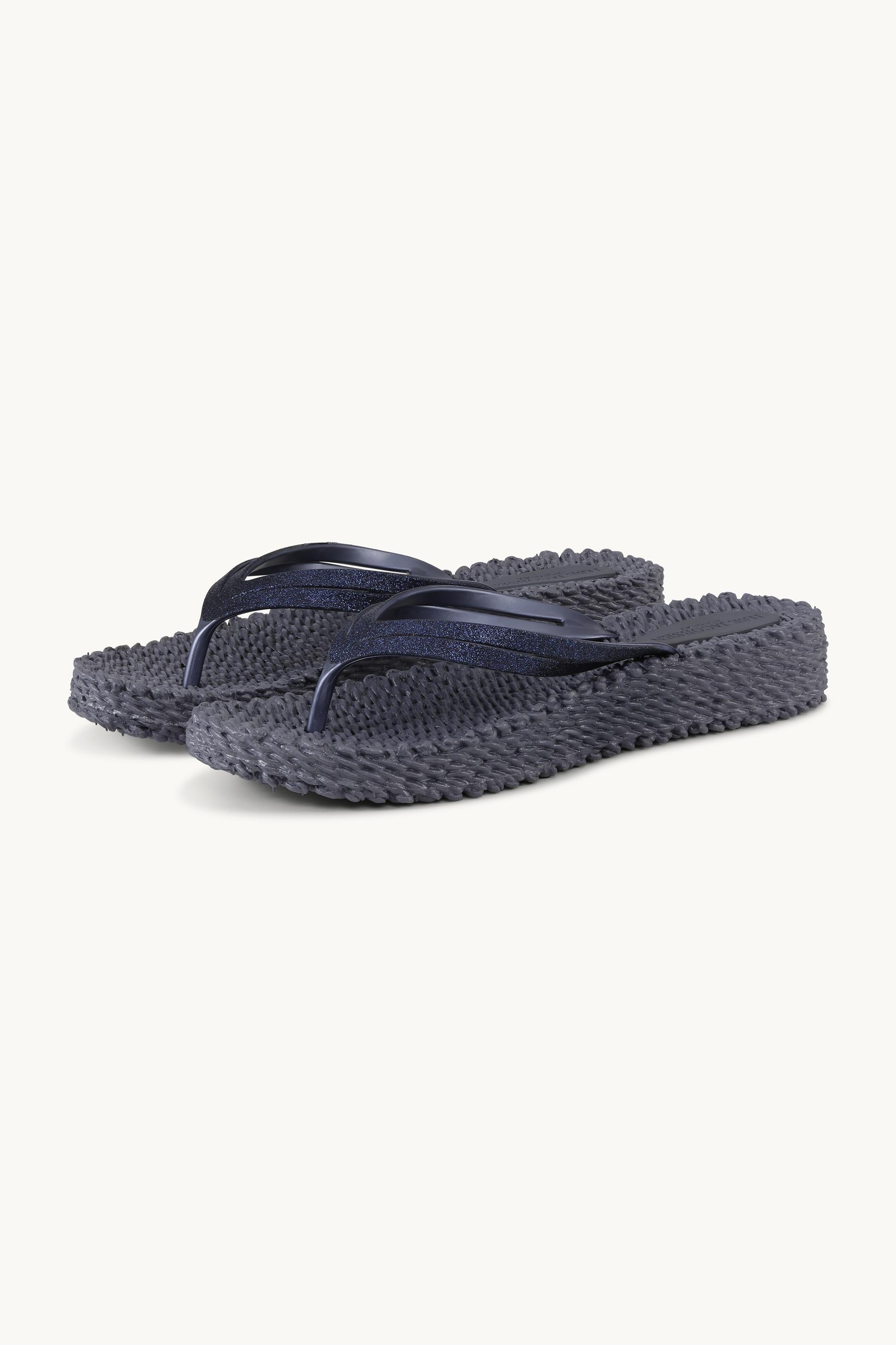 Platform Klipklapper Glitter - Ombre Blue