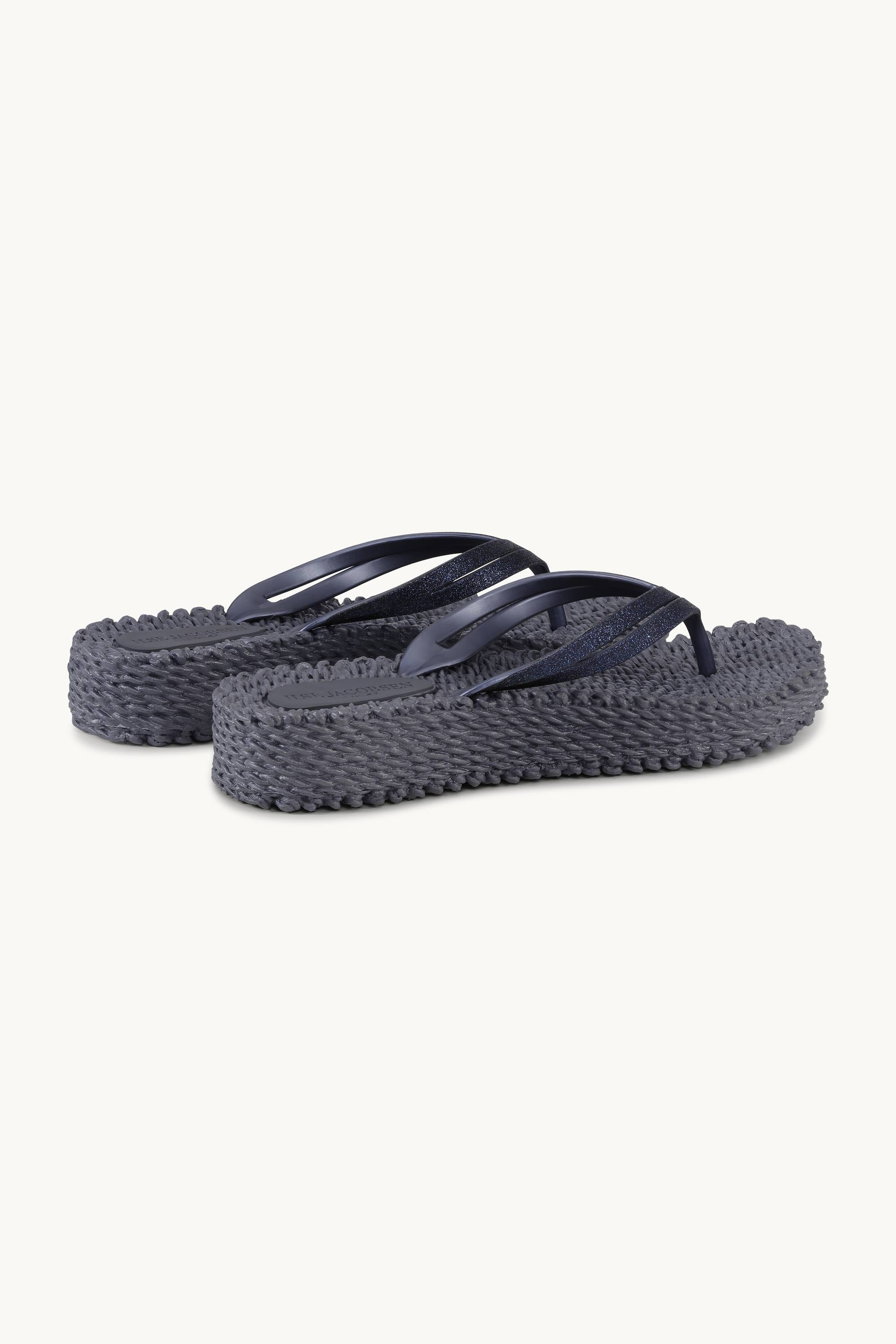 Platform Klipklapper Glitter - Ombre Blue