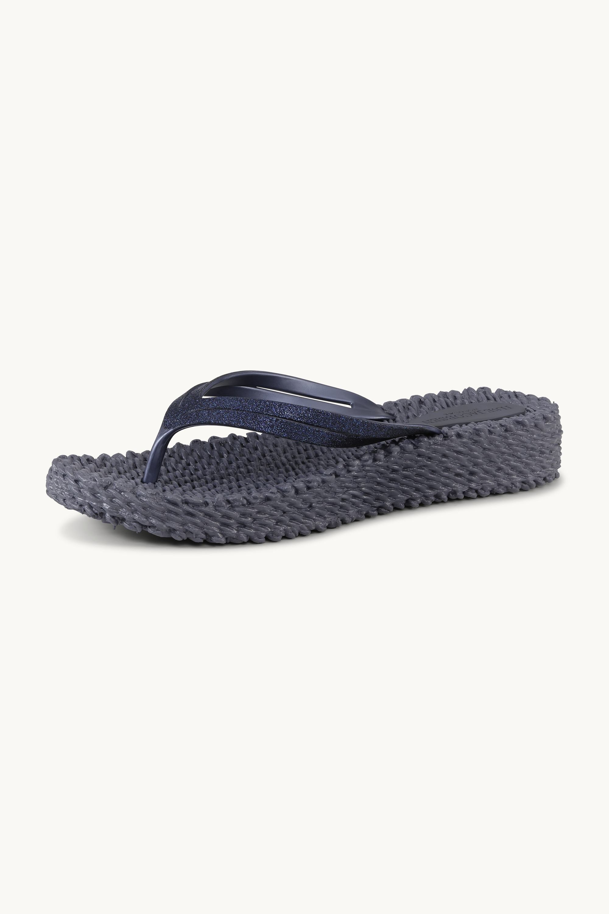 Platform Klipklapper Glitter - Ombre Blue