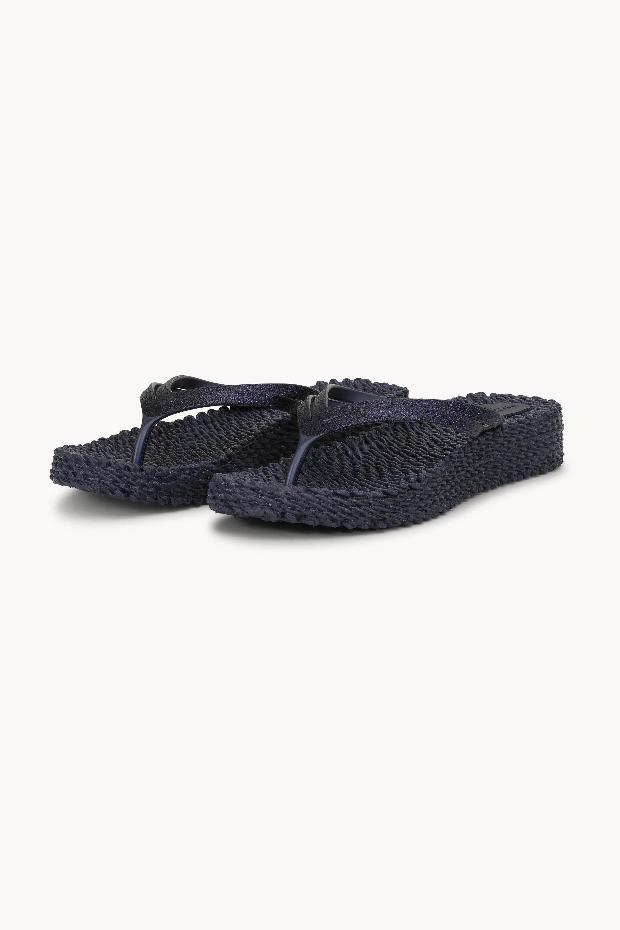 Platform Klipklapper Glitter - Indigo