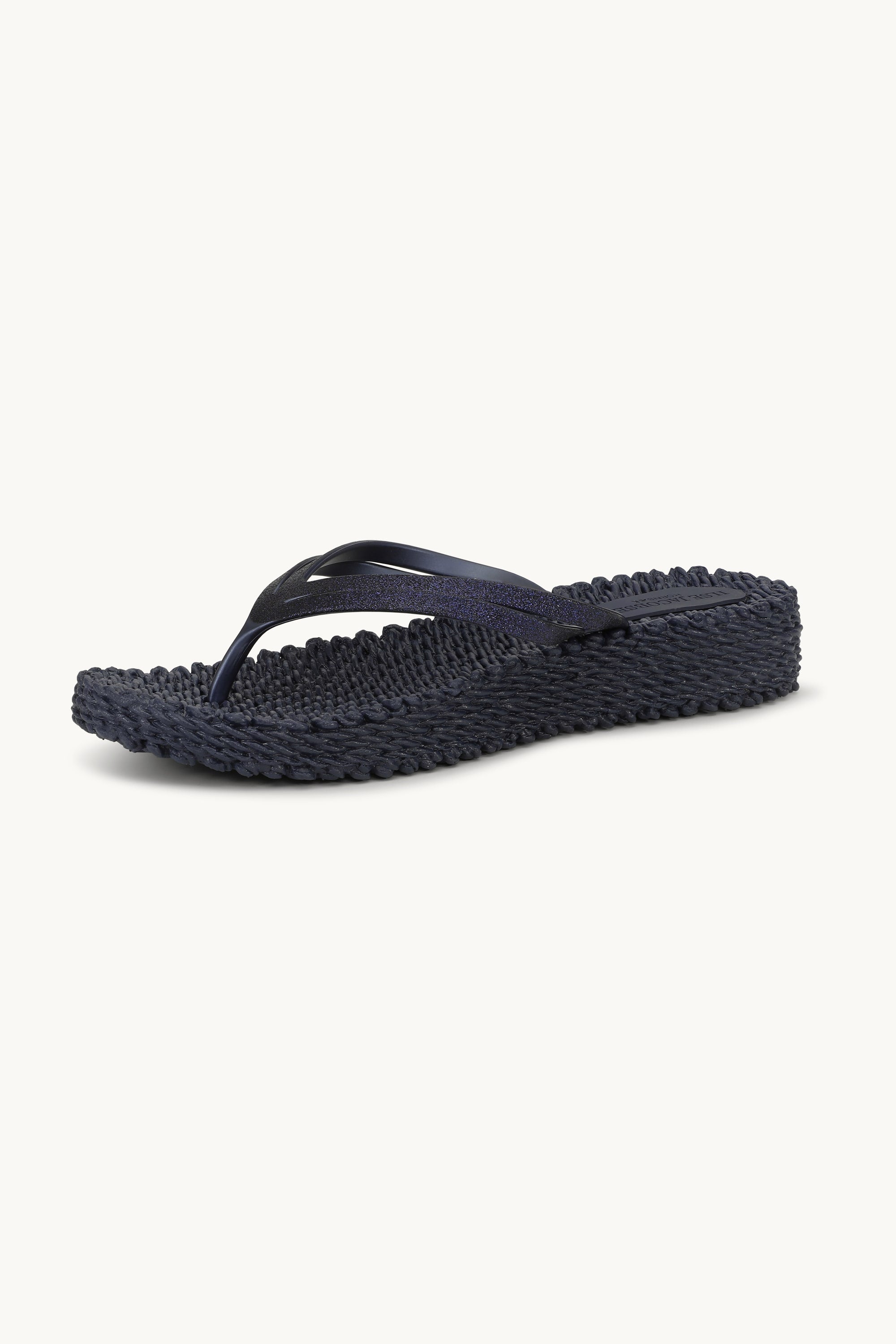 Platform Klipklapper Glitter - Indigo