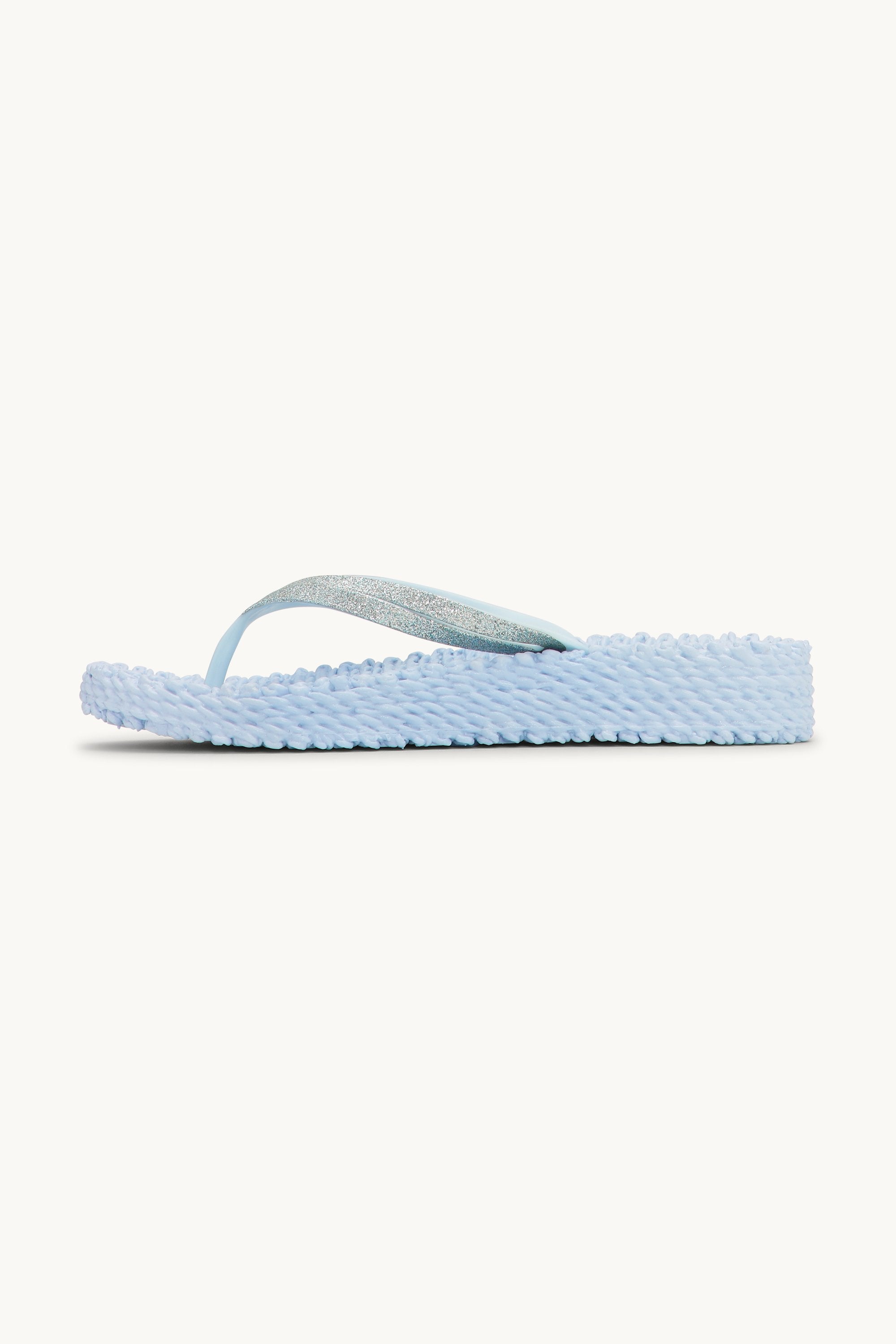 Platform Klipklapper Glitter - Blue Bell