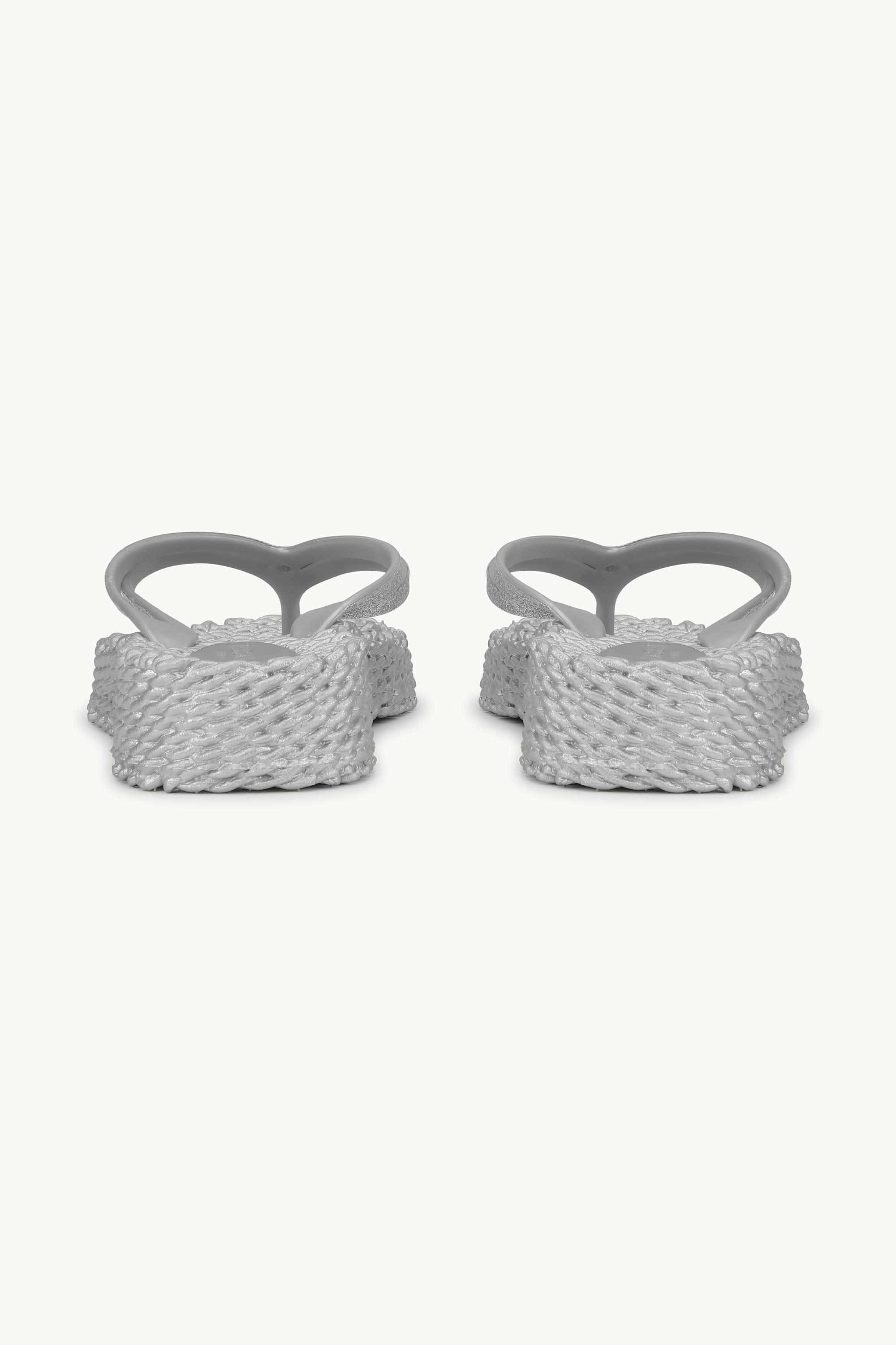 Platform Klipklapper Glitter - Silver