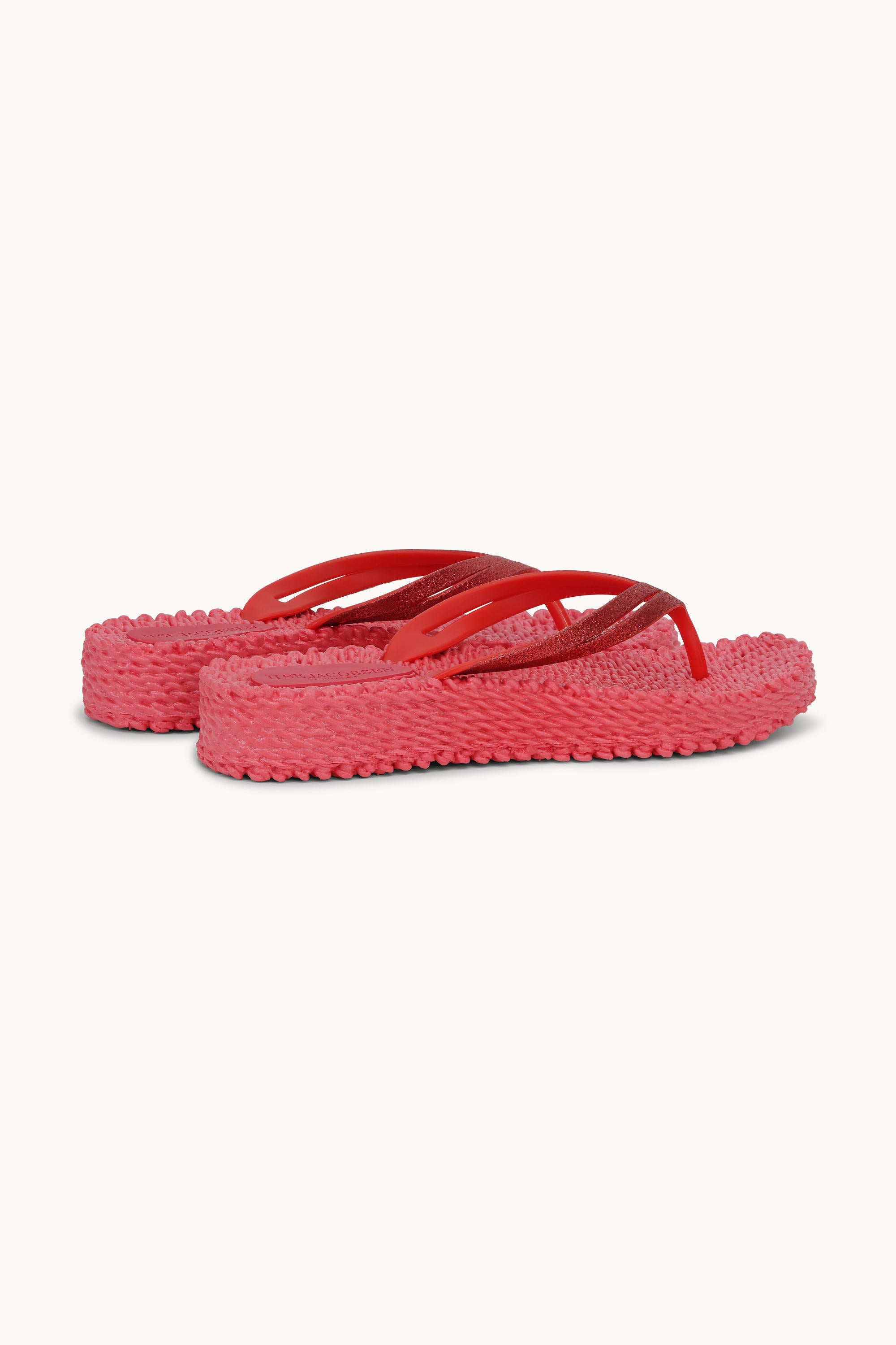 Platform Klipklapper Glitter - Raspberry