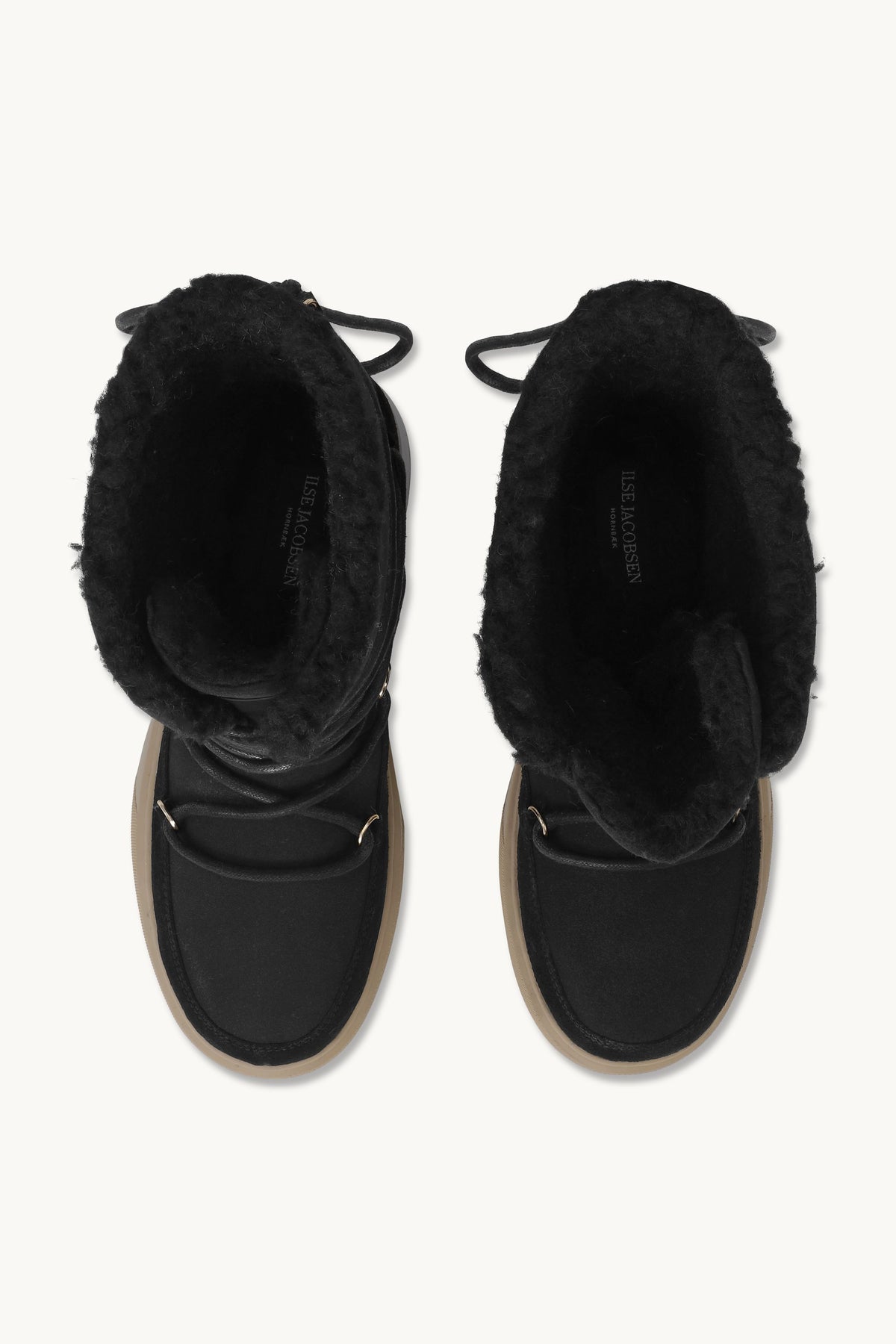 Vinterstøvle med snøre - Black Natural