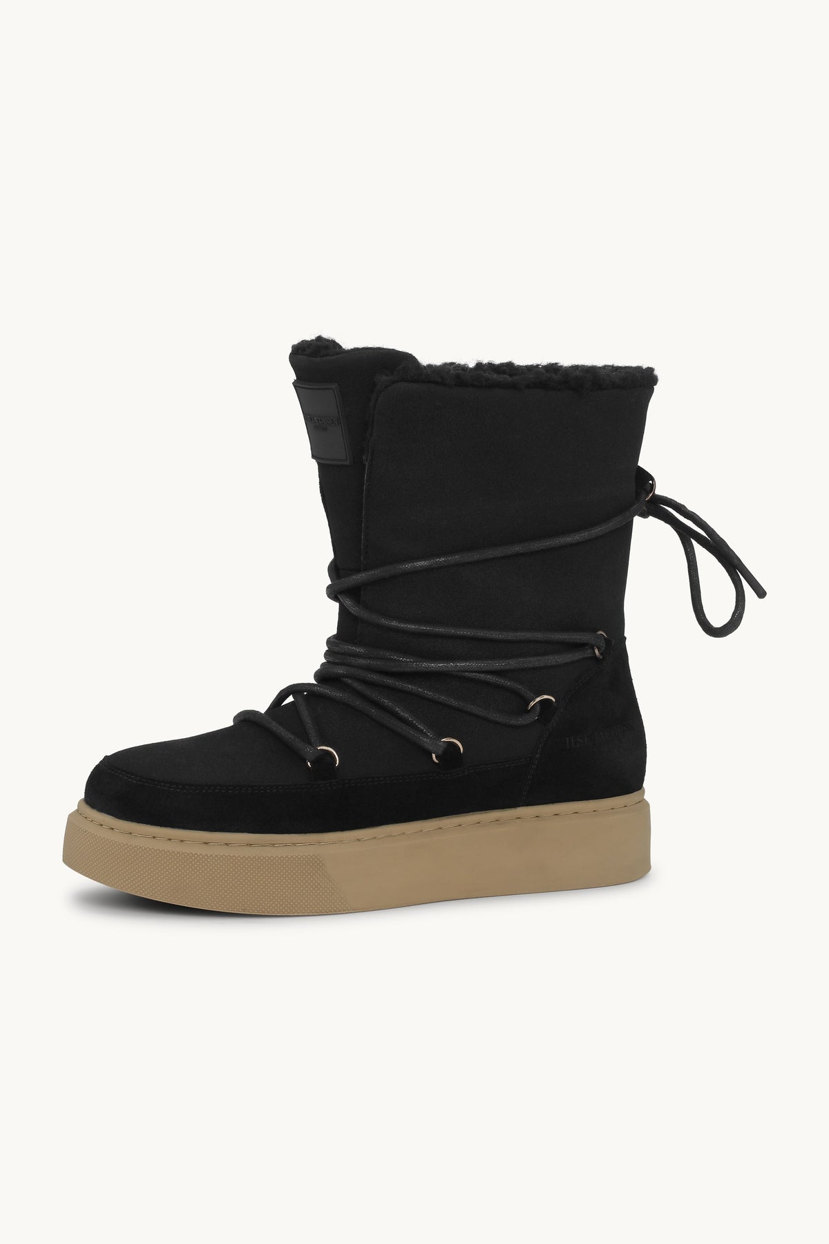 Vinterstøvle med snøre - Black Natural