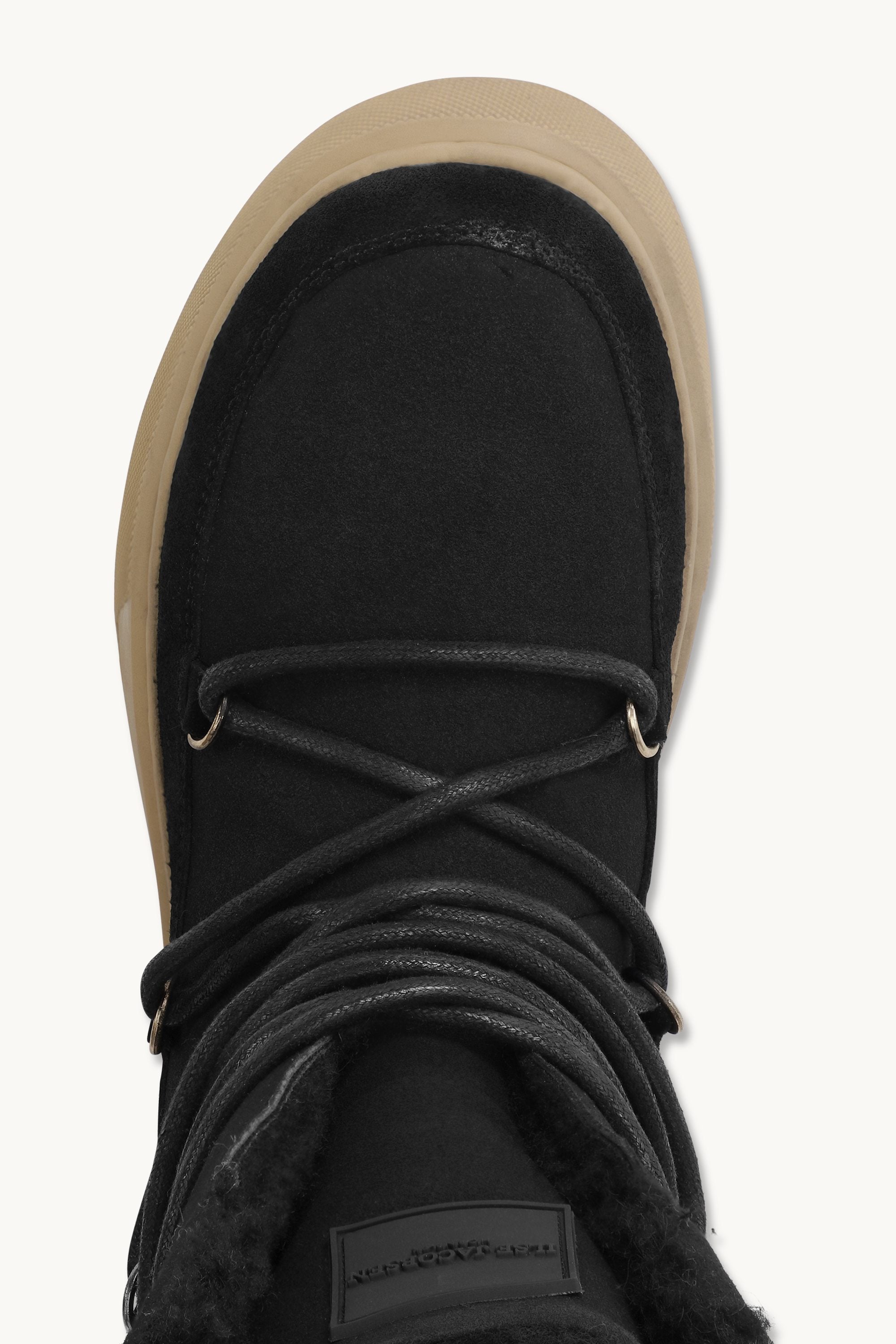 Vinterstøvle med snøre - Black Natural