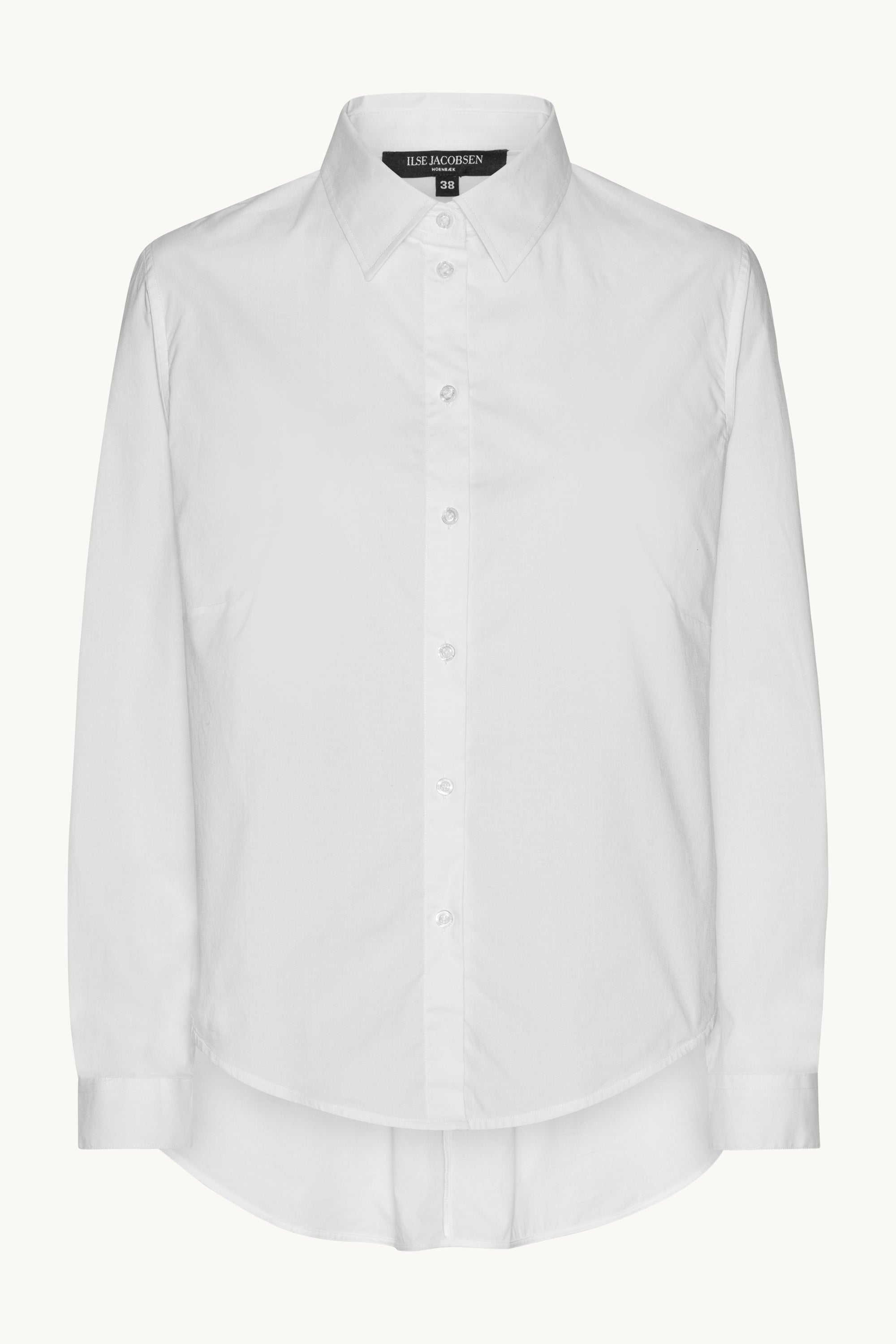 Skjorte Med Fald Bagpå - White