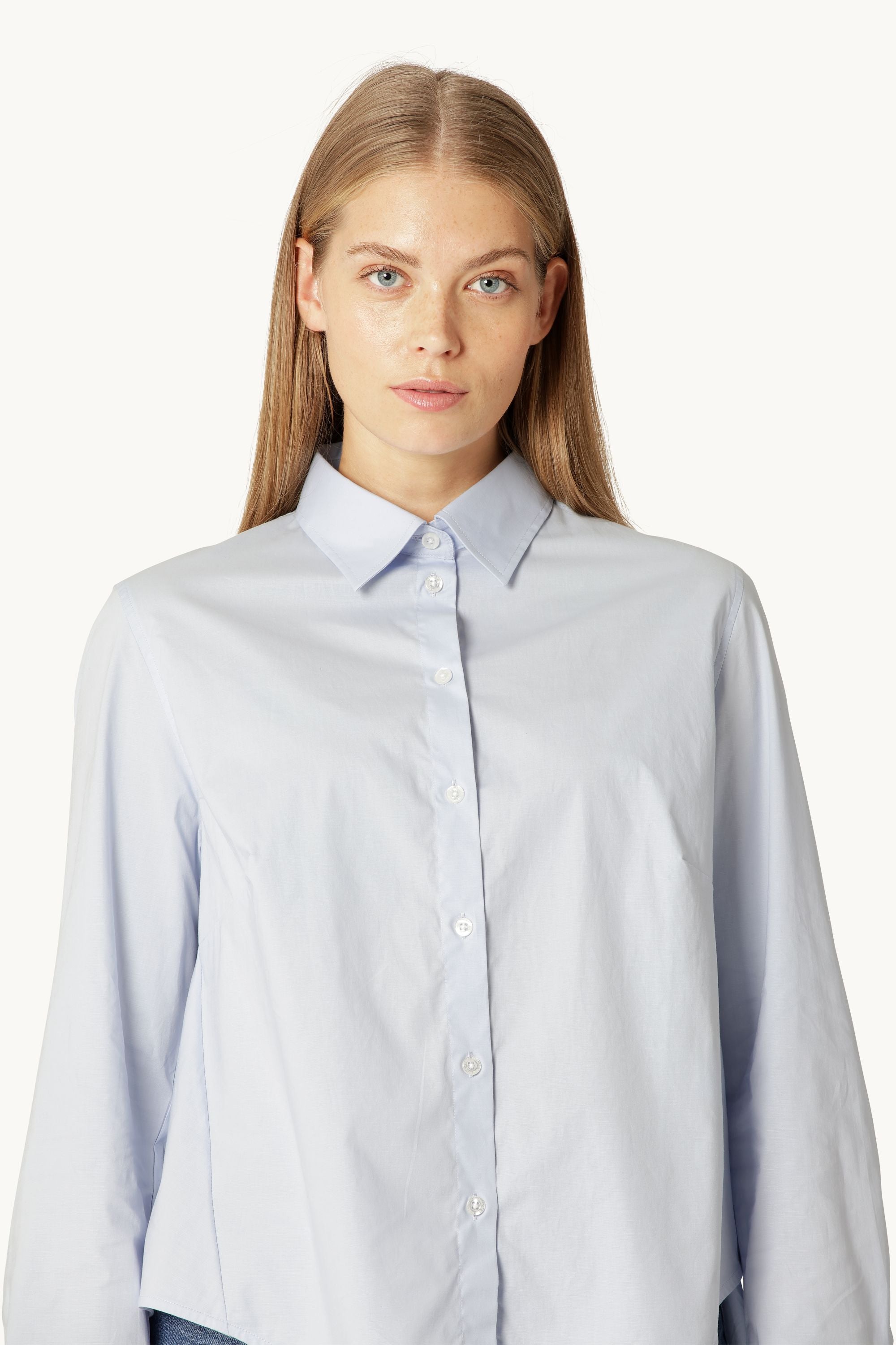 Skjorte Med Fald Bagpå - Heather