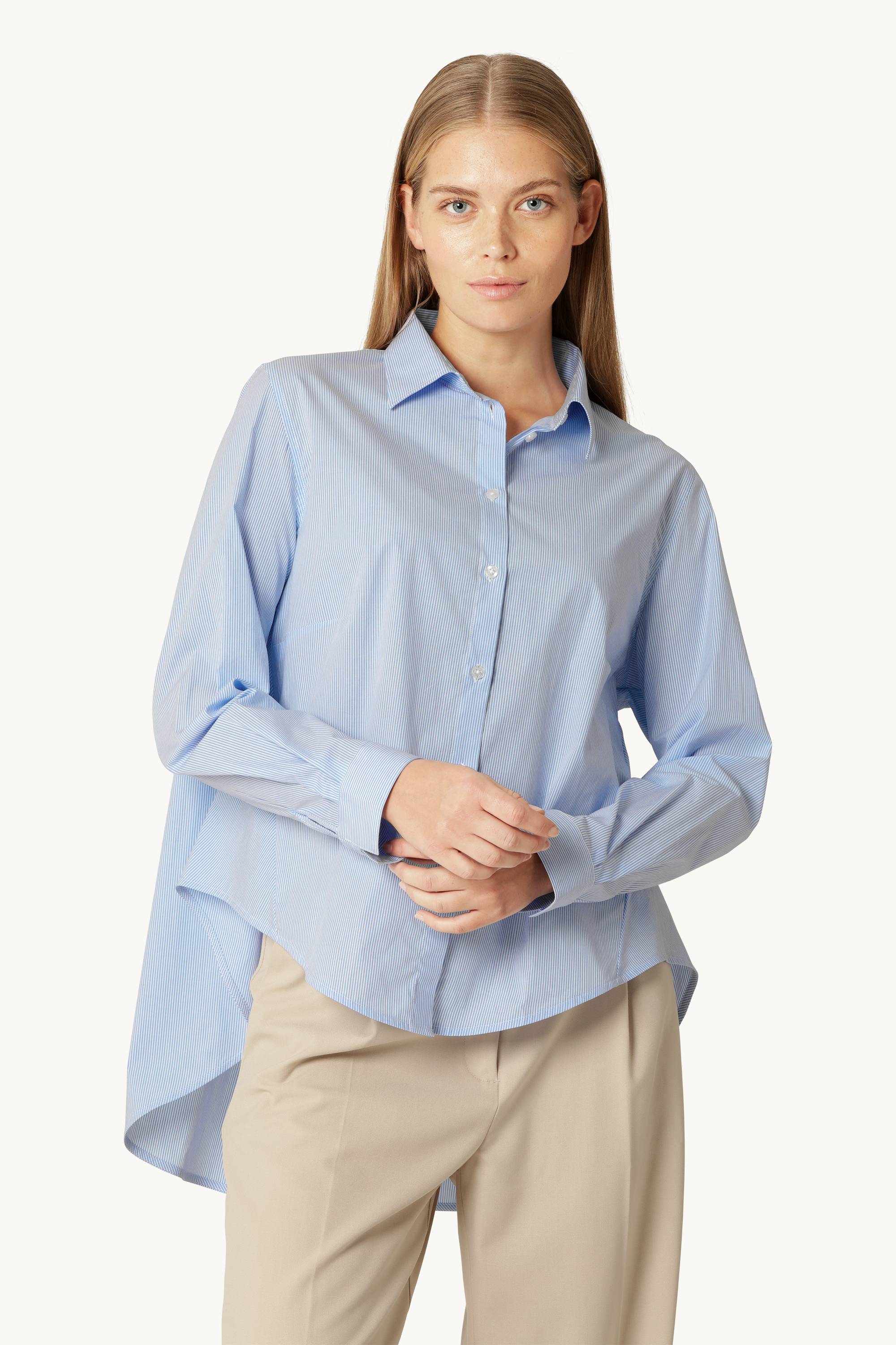 Skjorte Med Fald Bagpå Striber - Heather