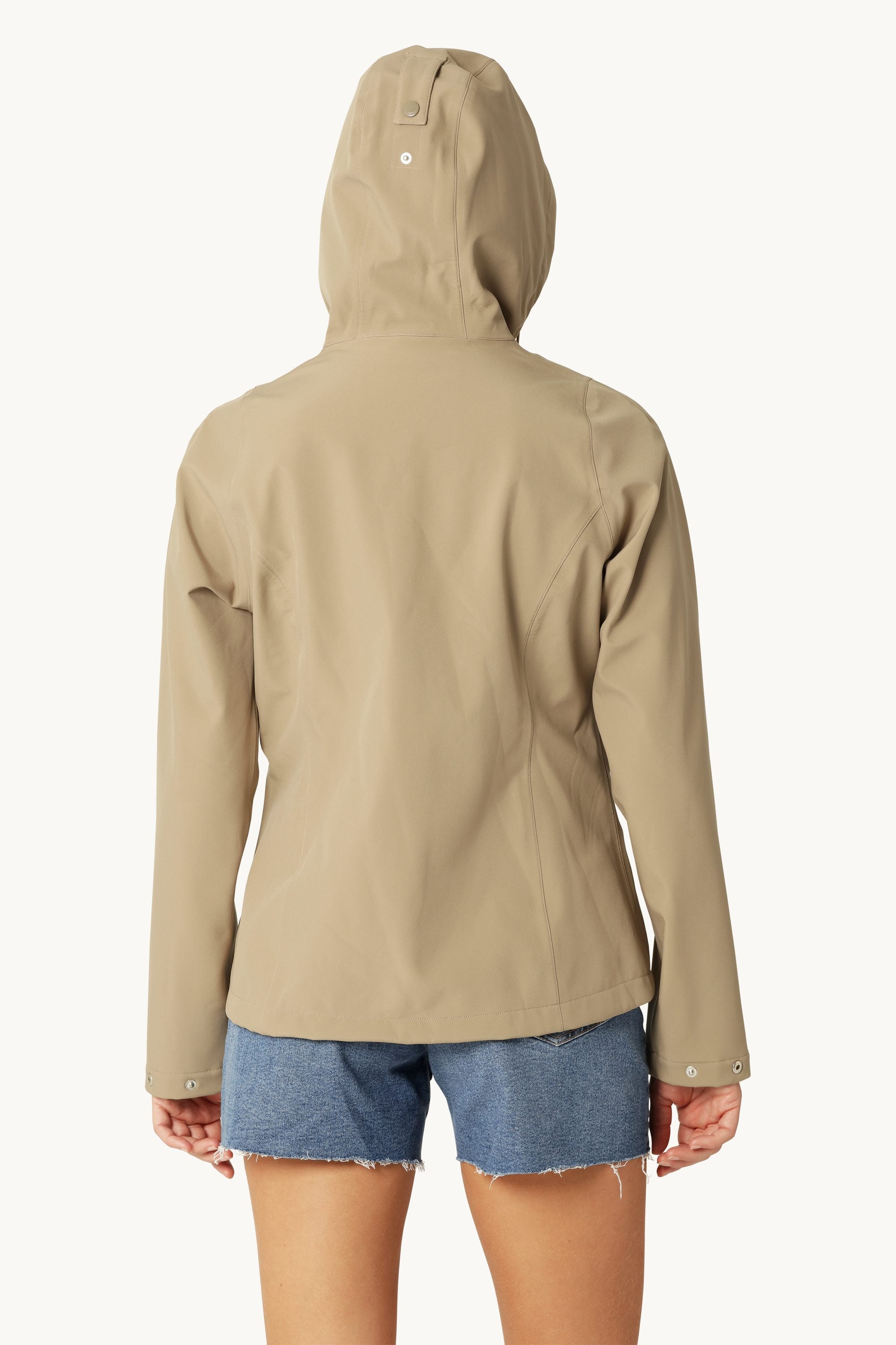 Kort Softshell Regnjakke - Greige