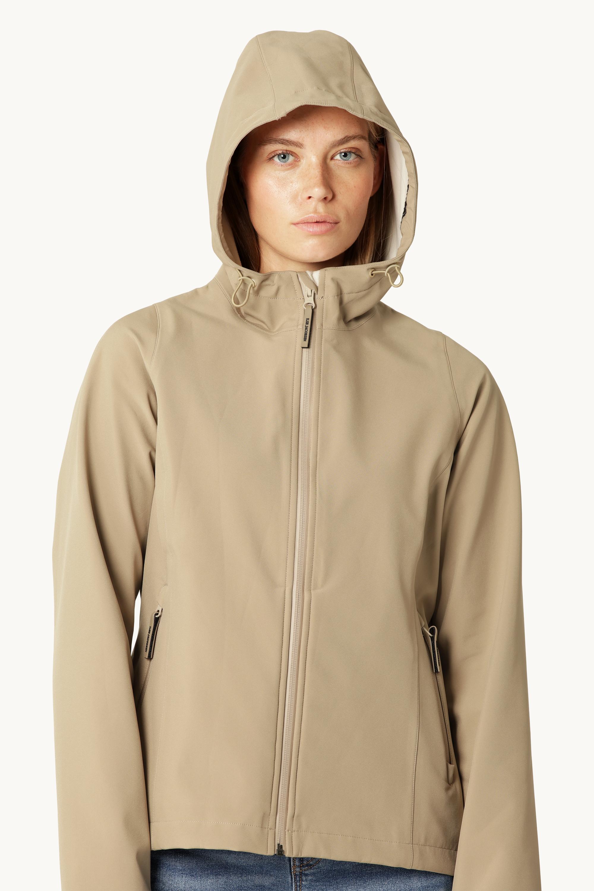 Kort Softshell Regnjakke - Greige