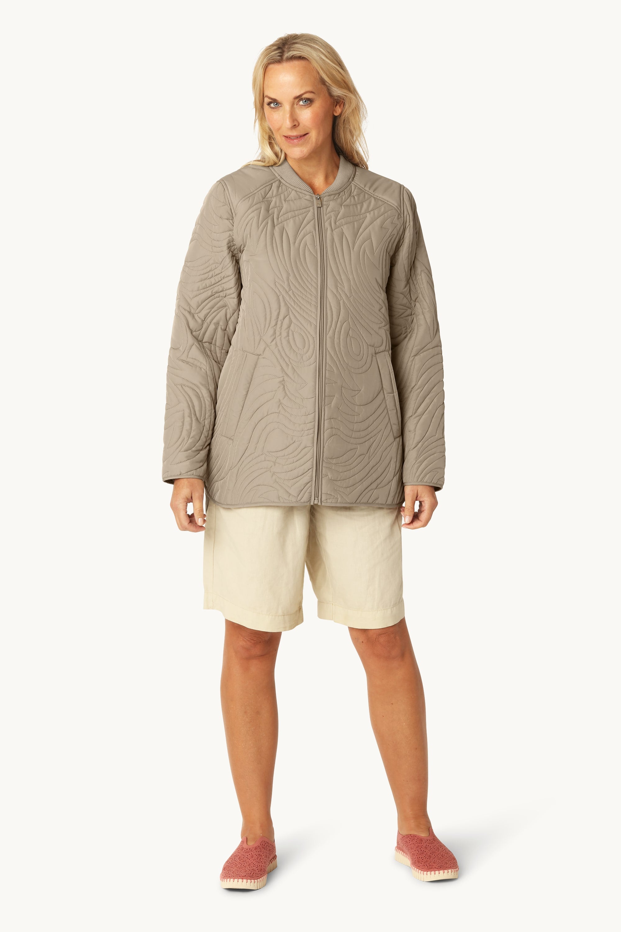 Kort Quiltet Jakke - Coriander