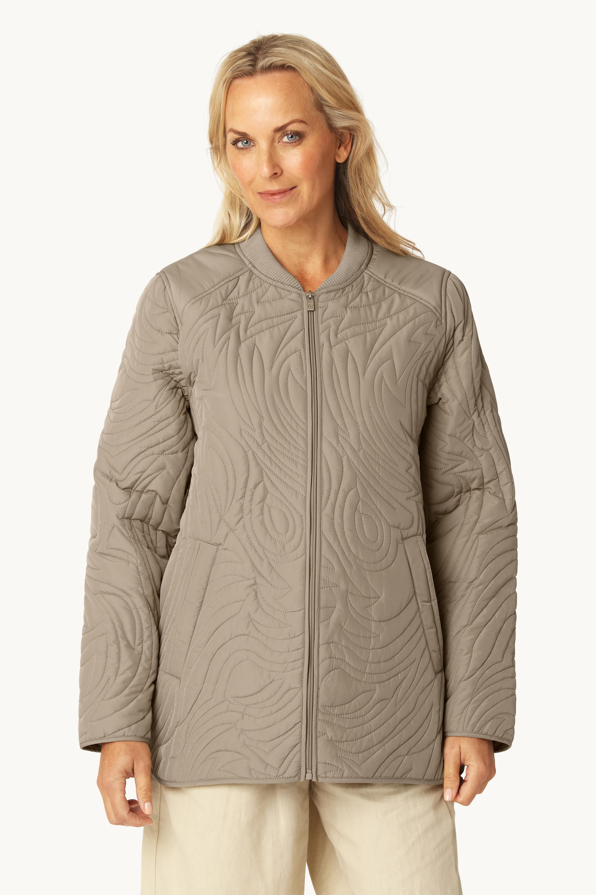 Kort Quiltet Jakke - Coriander