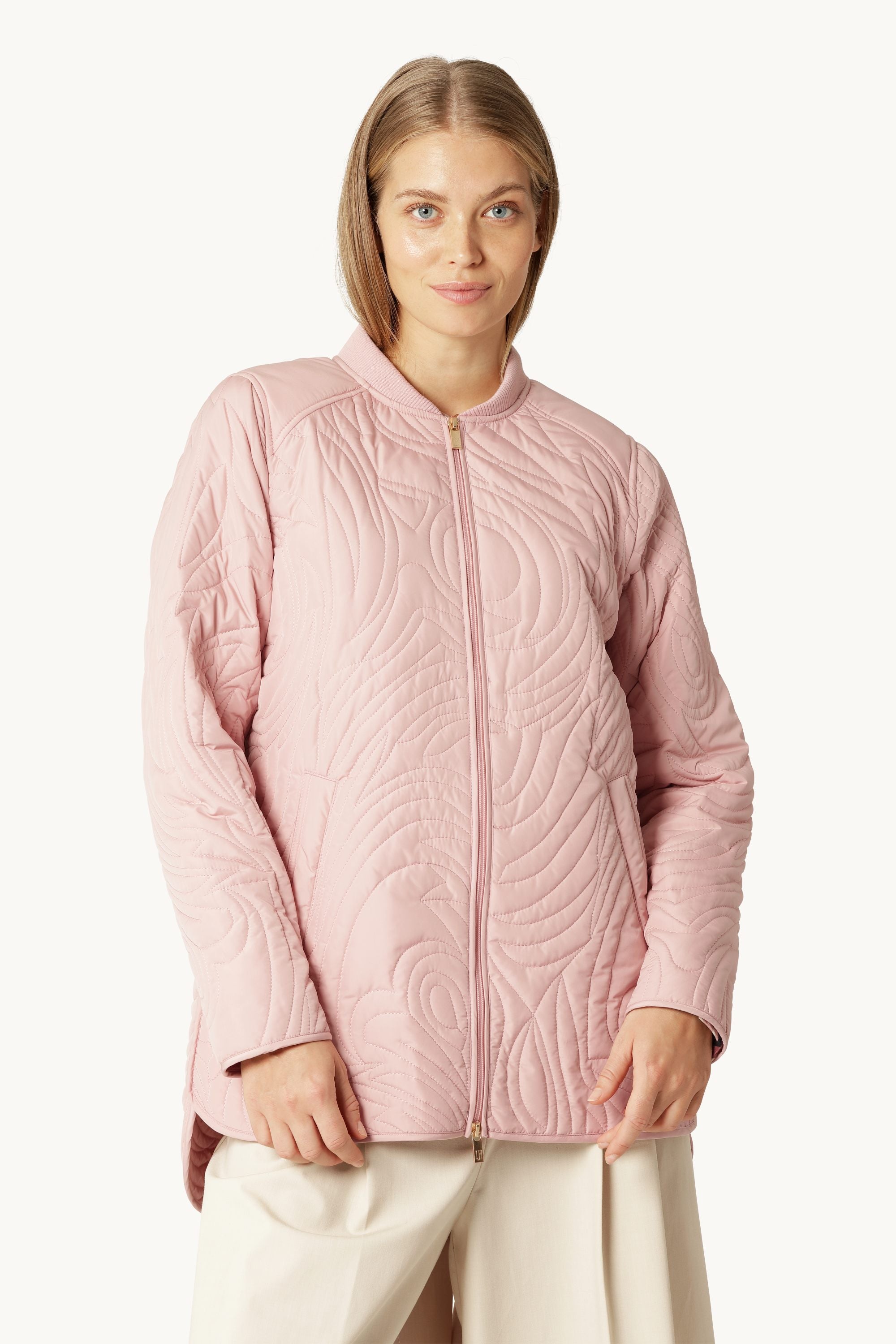 Kort Quiltet Jakke - Peachskin