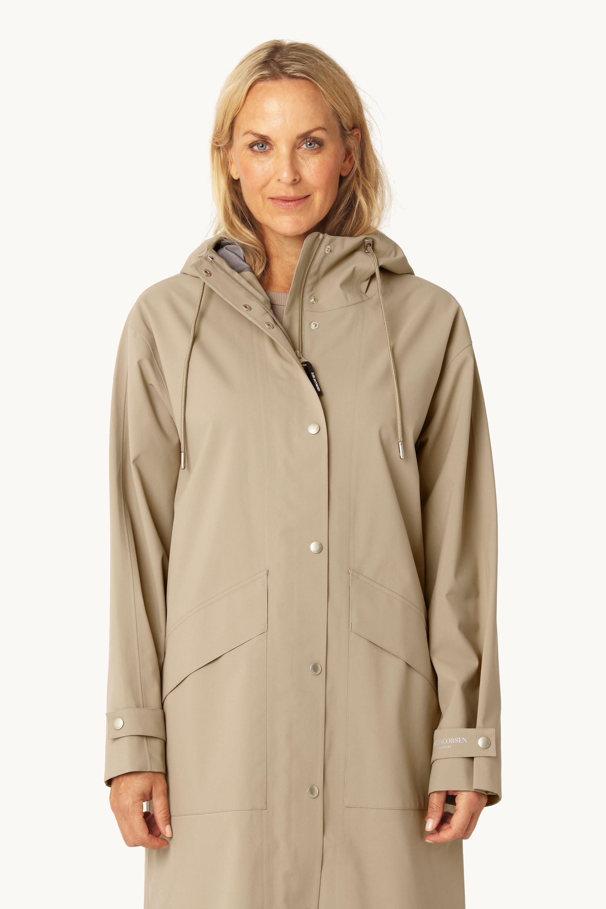 Long Rain Coat - Greige