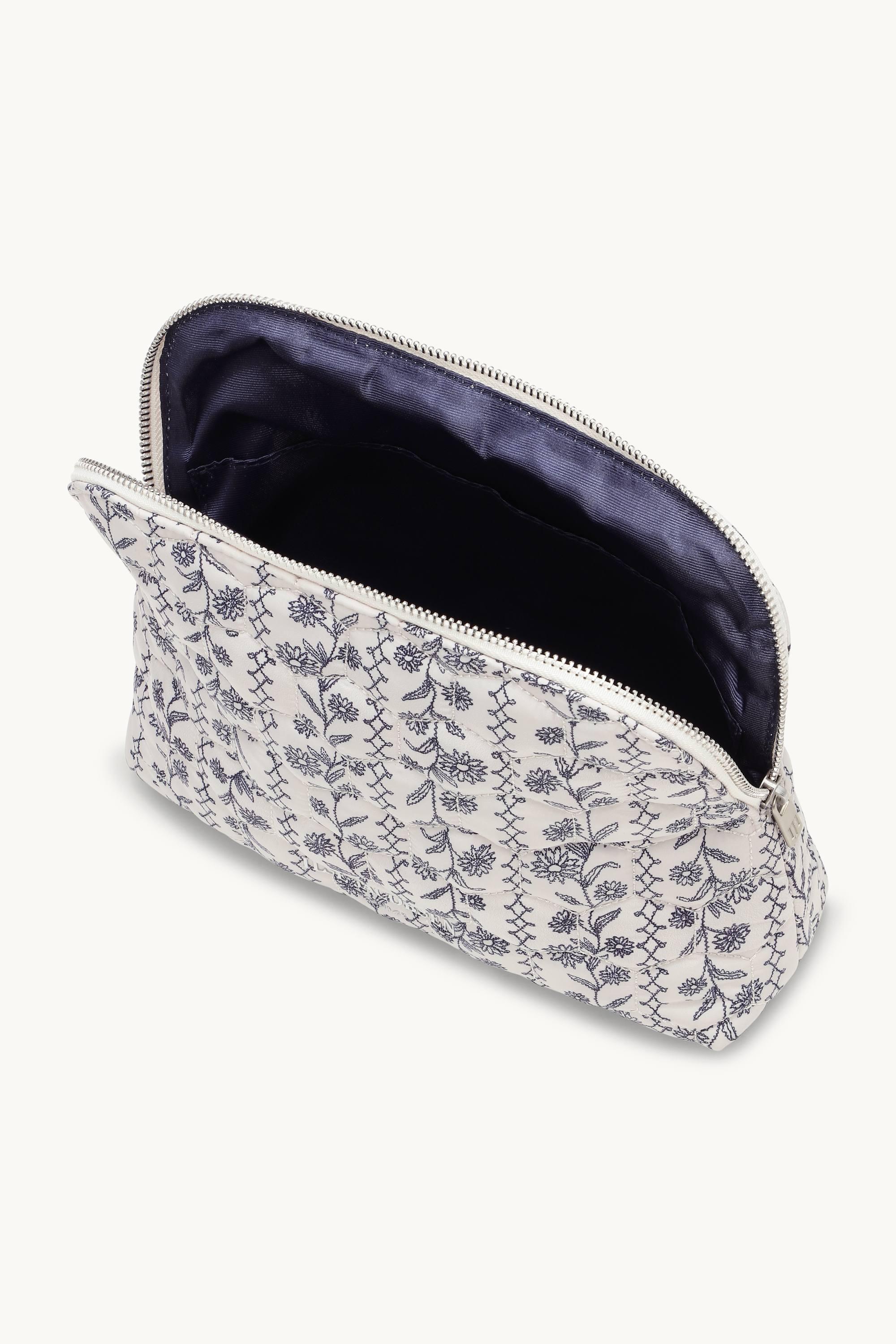 Makeup Pouch - White Wildflower