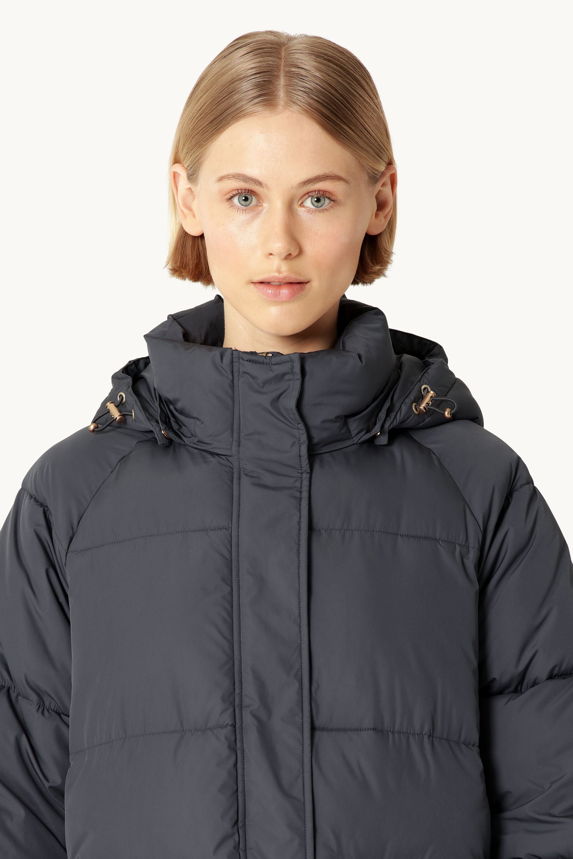 Oversized Padded Coat - Ombre Blue