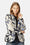 Quiltet Blazer - Beige Artsy Stroke Flower