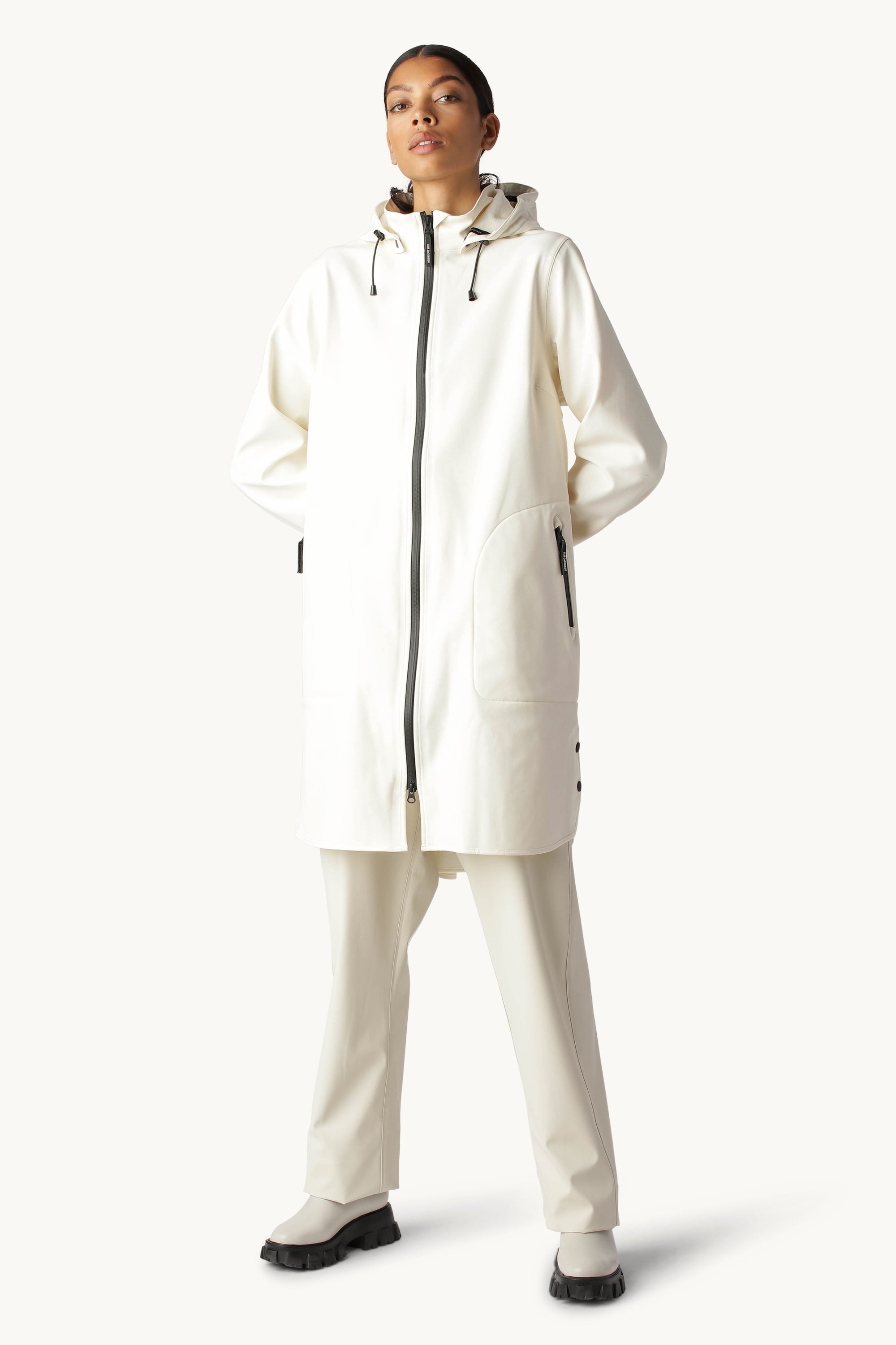 Softshell Regnjakke A-form - White Sugar