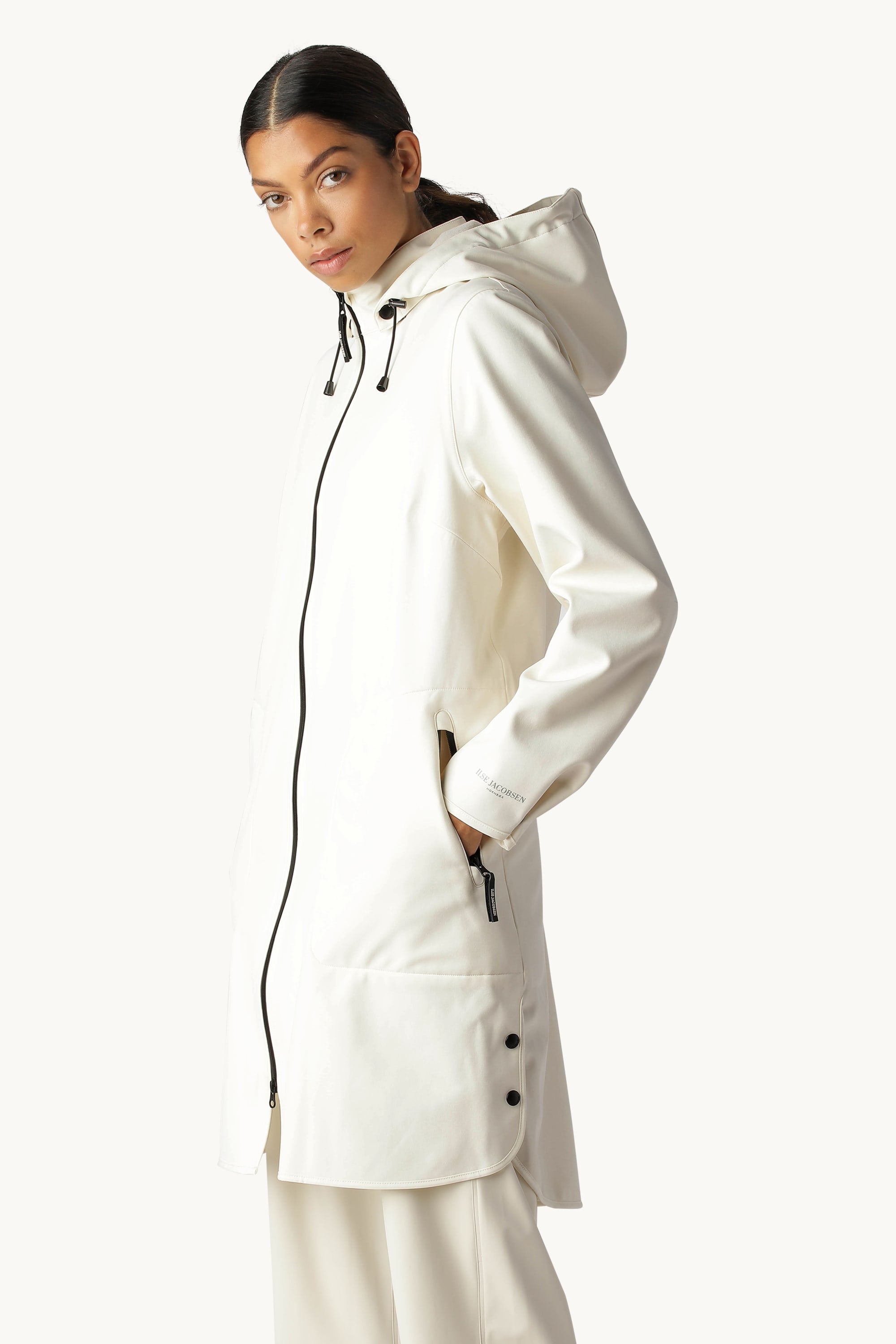Softshell Regnjakke A-form - White Sugar
