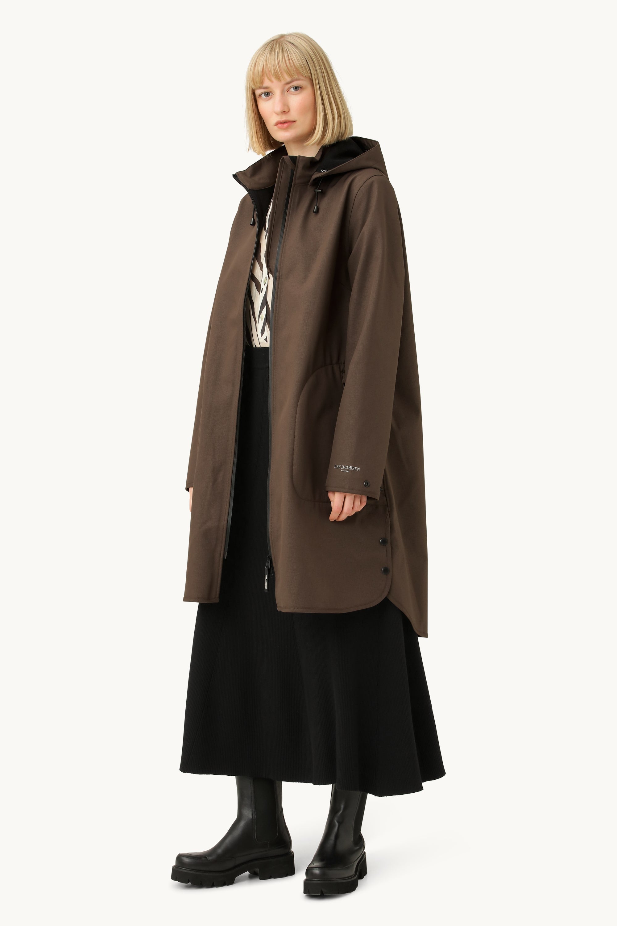 Softshell Regnjakke A-form - Chocolate Brown