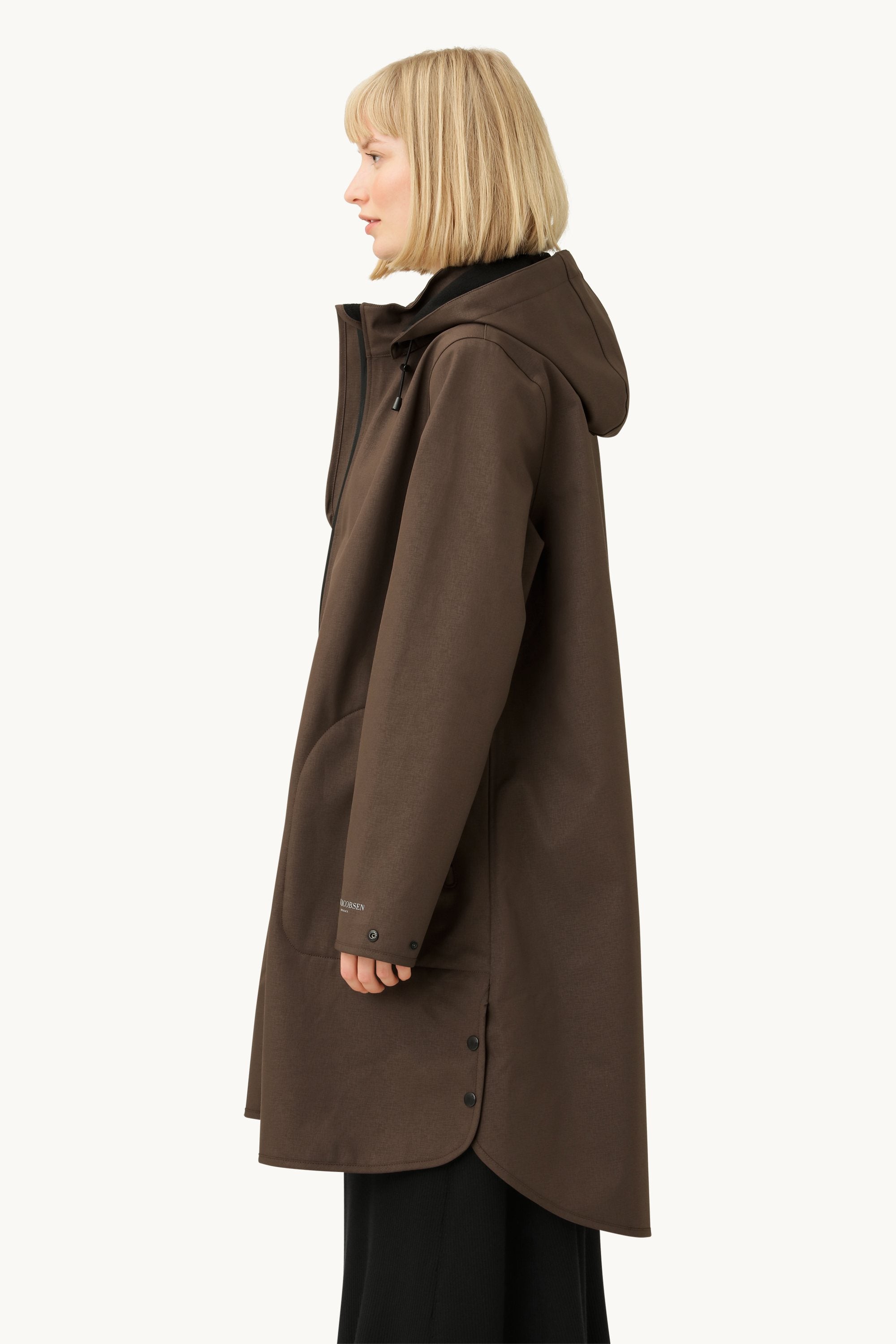 Softshell Regnjakke A-form - Chocolate Brown