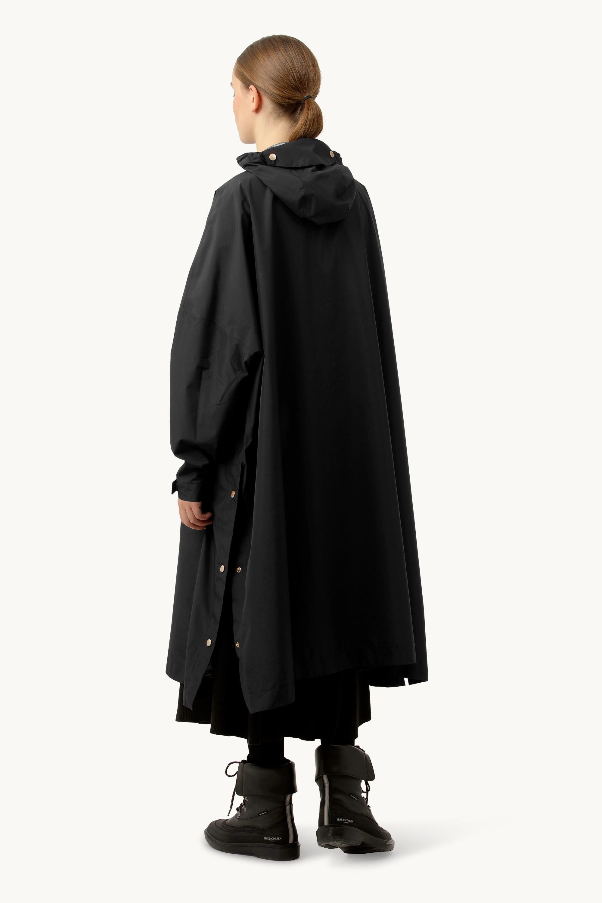 Poncho With Sleeves - Black