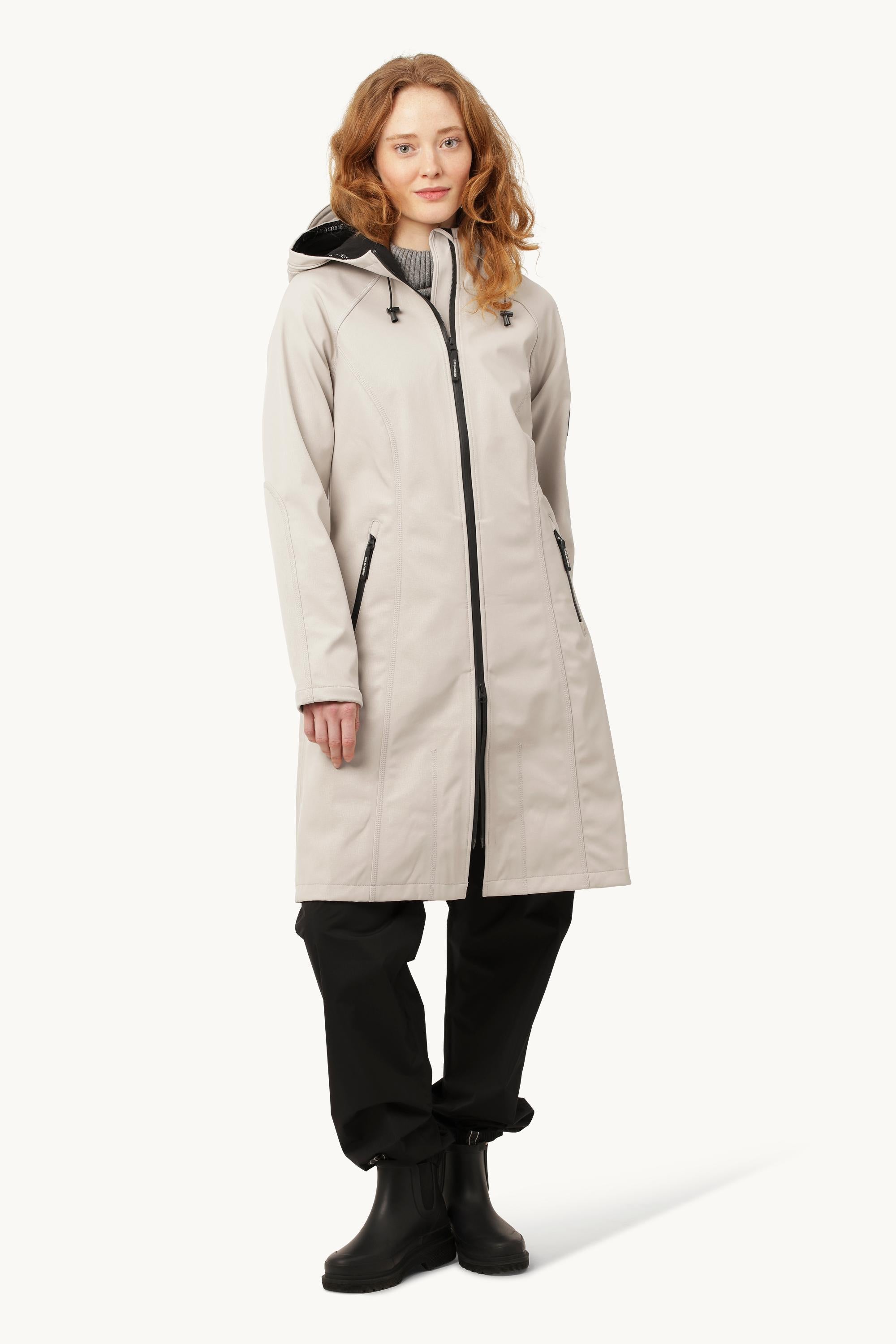 Long Softshell Raincoat - Chateau Gray