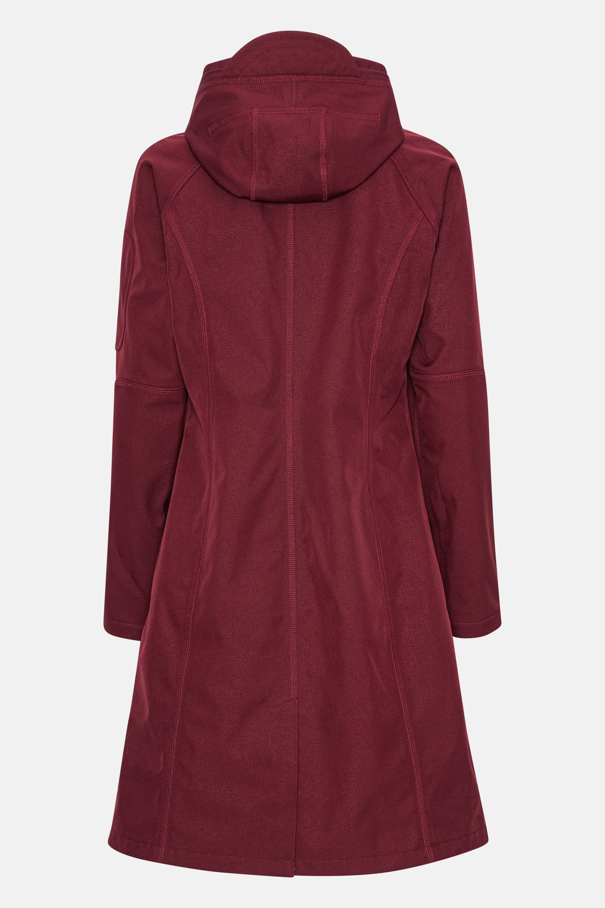 Long Softshell Raincoat - Maroon Banner